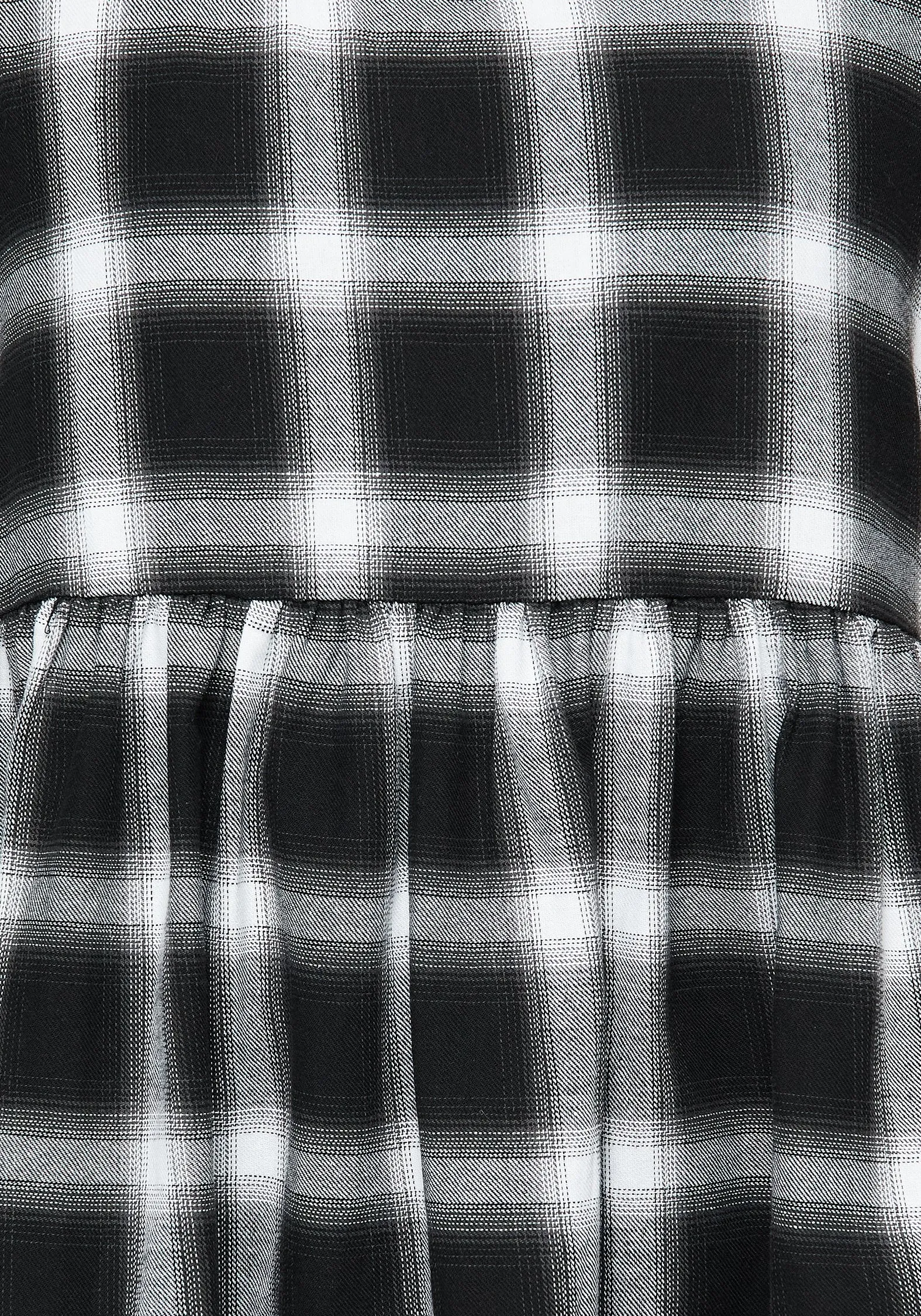 Singles Plaid Dress Metallic-Shine Comfy Detail