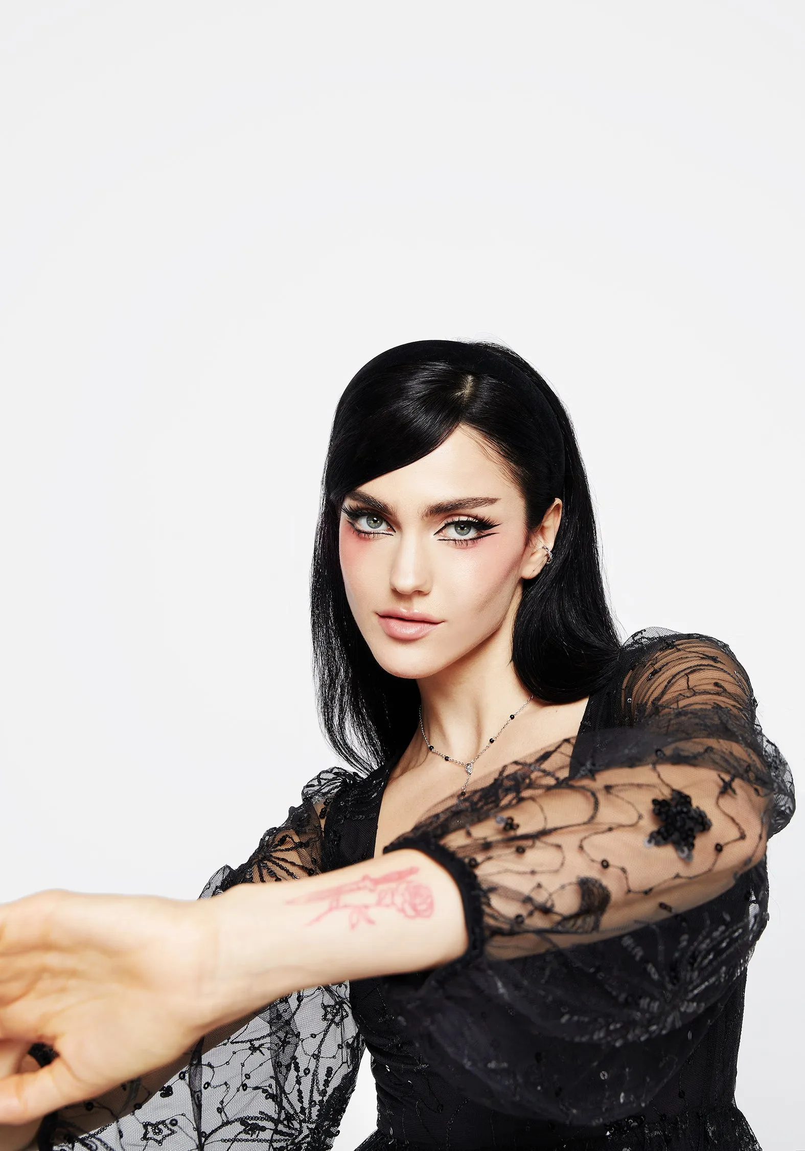 Earthy Hue Sirius Sequined Faux Wrap Maxi Gown