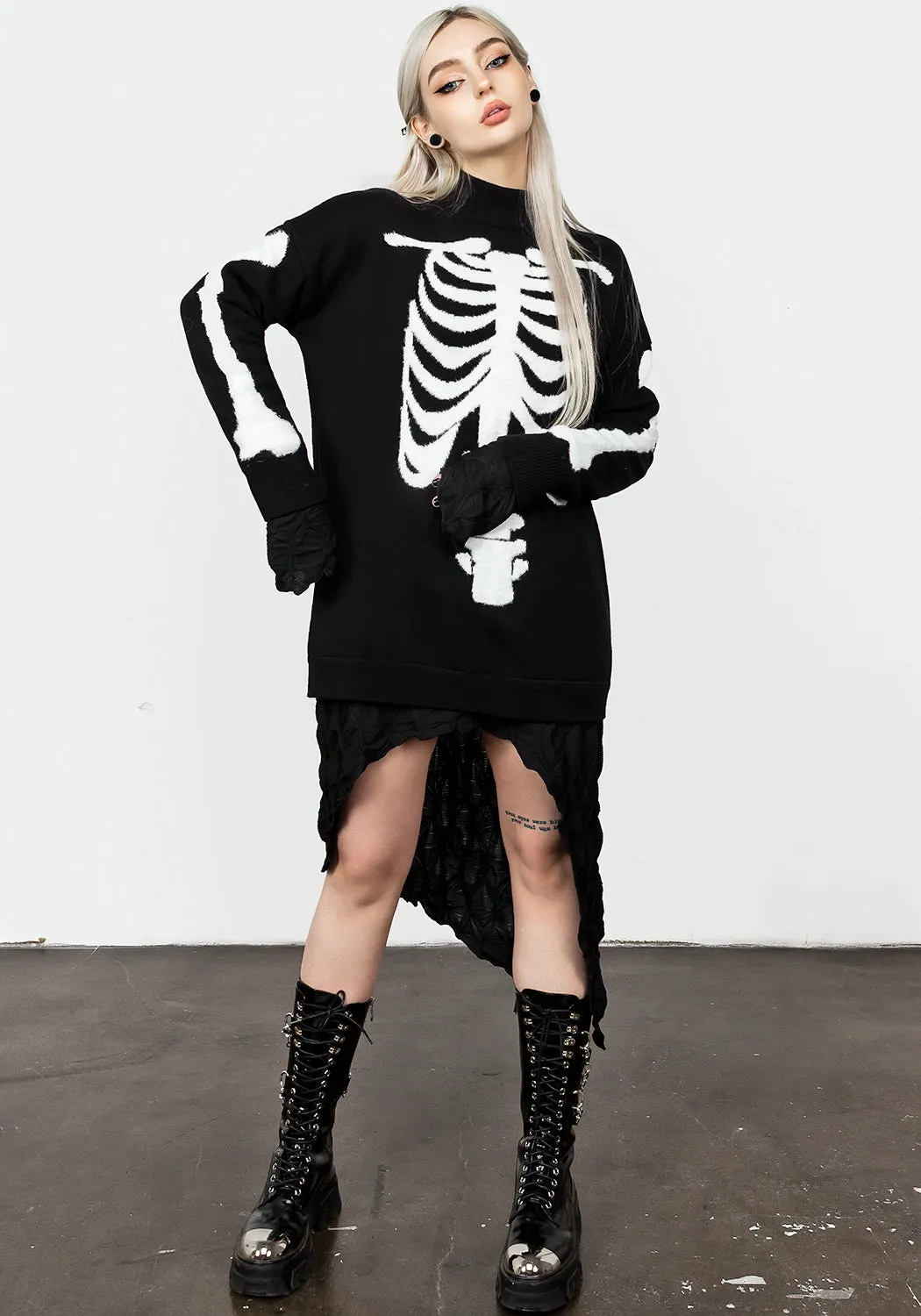 High Elasticity Fiber Skeletus Oversized Jumper