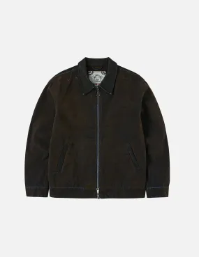 Flatlock Seam Skull and Logo Embroidery Fashion Fit Heavy Washed Denim Jacket