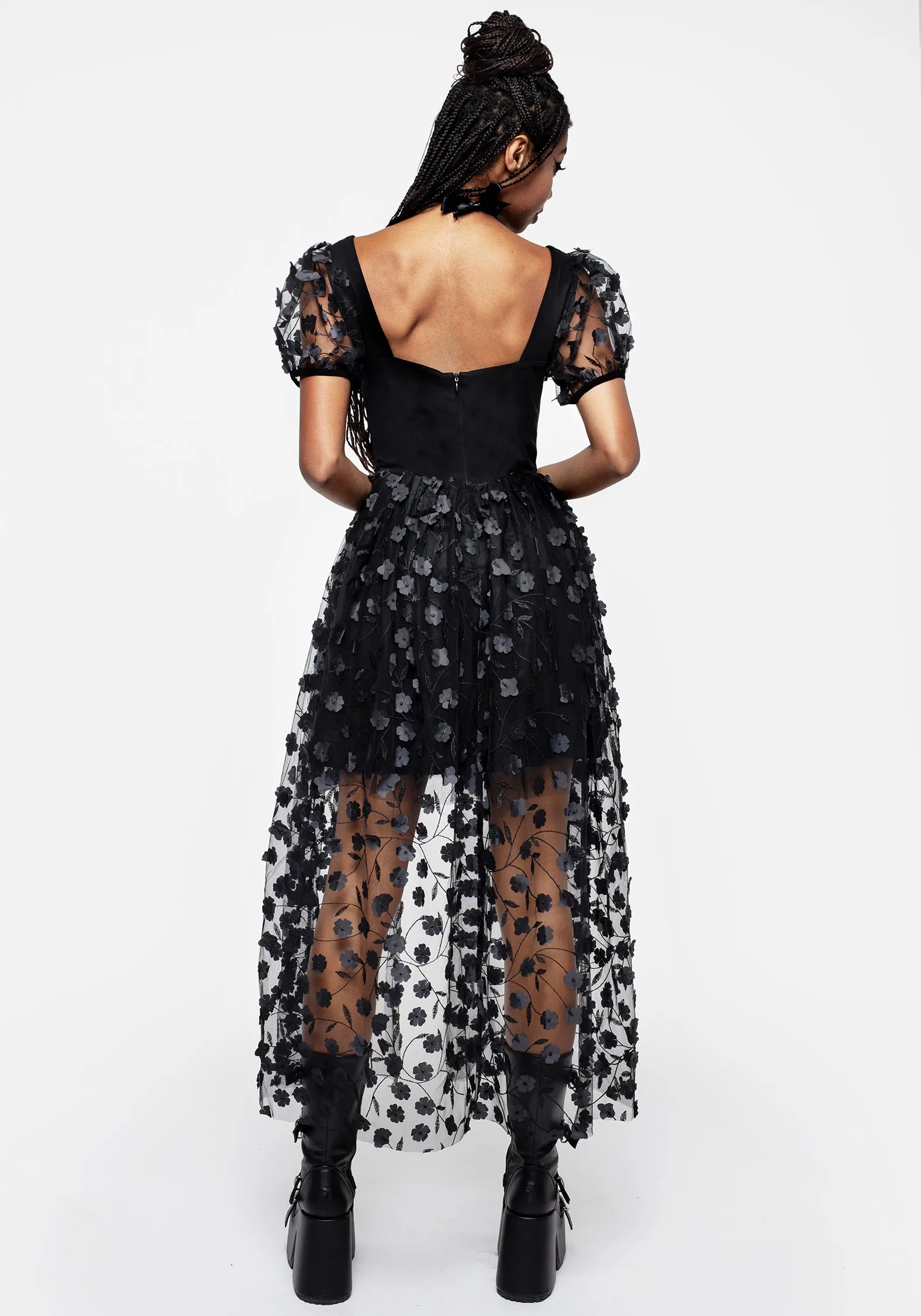 Neutral Form Disenchanted High Low Tulle Gown