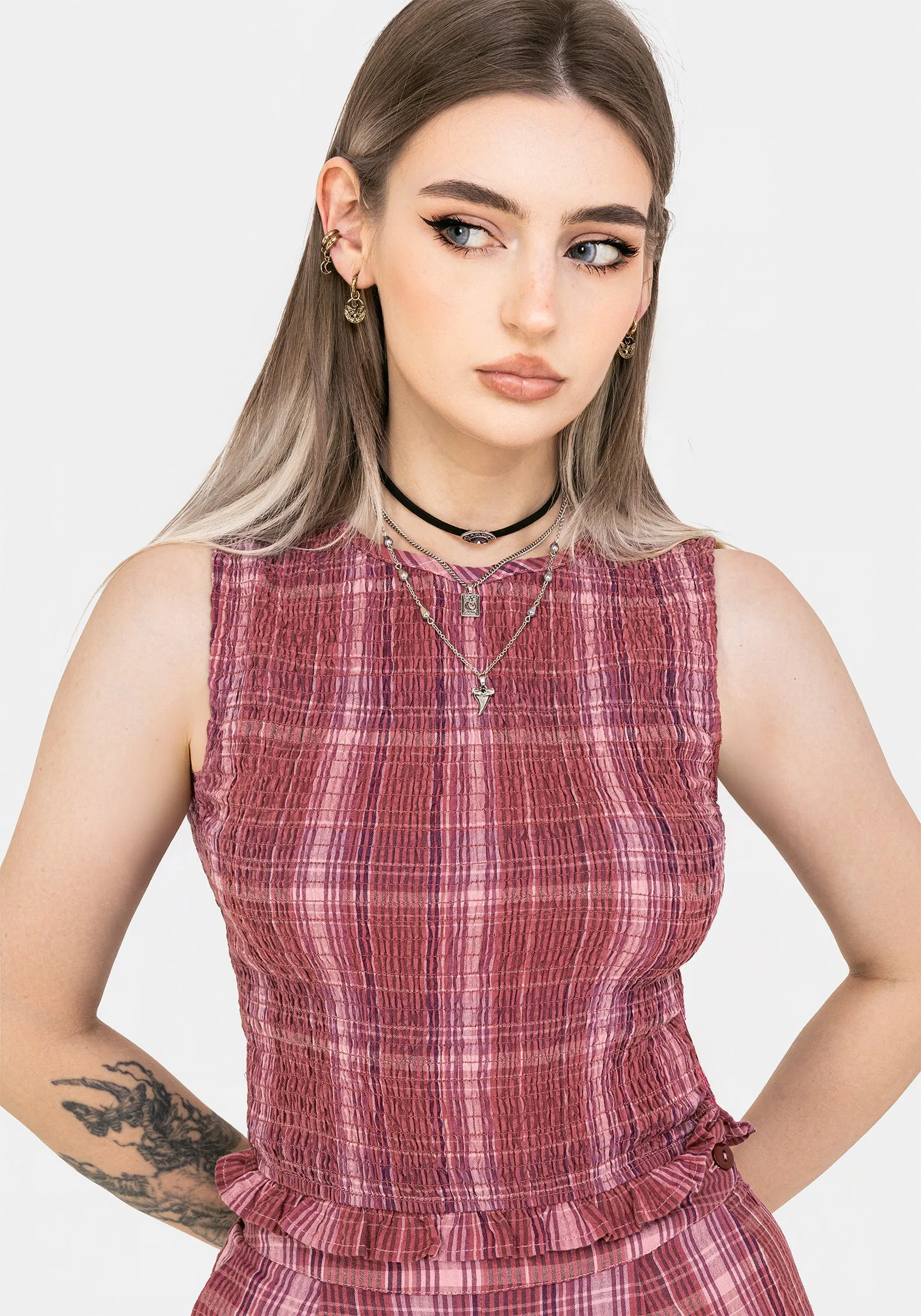 LightweightConstruction Zorina Cotton Shirred Vest Top