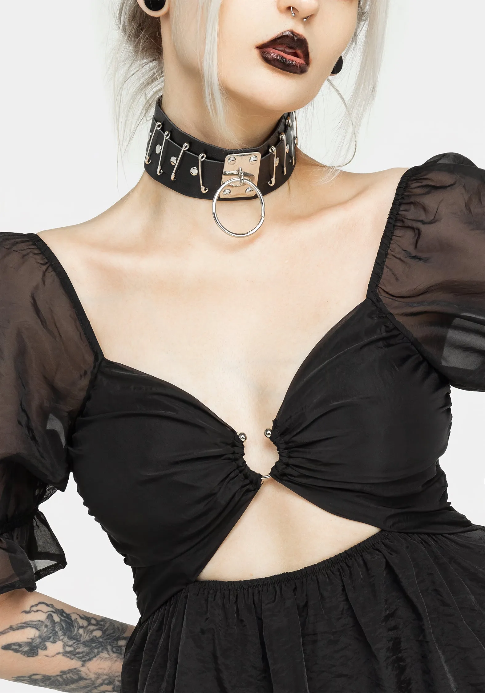 Tiffany Organza Puff Mini Dress Fashionable Comfort Wear