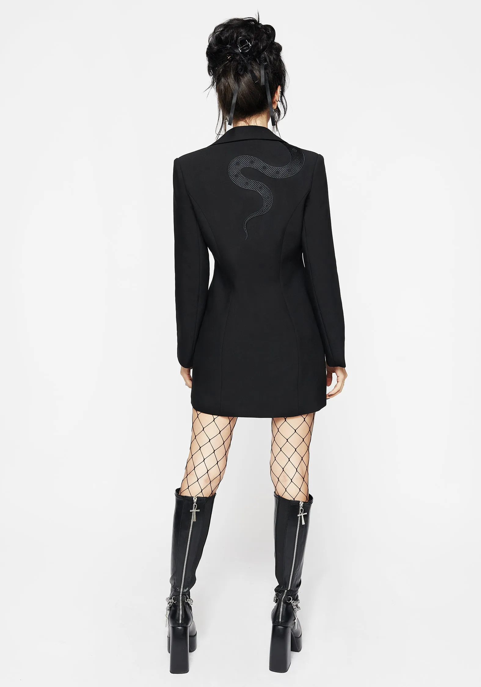 All-Purpose Wear Slither Embroidered Blazer Dress