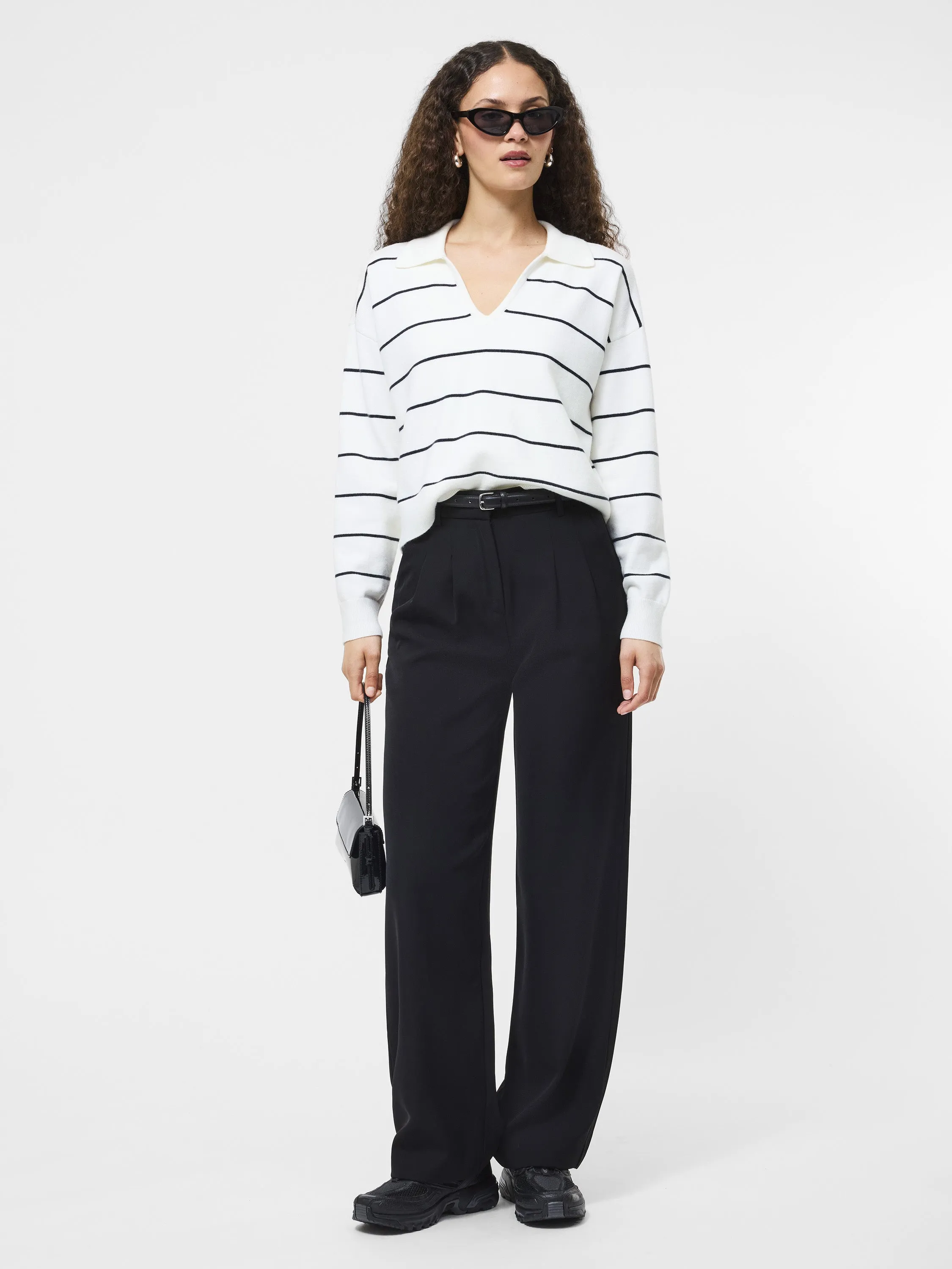 Reinforced Neckline Sloane Knit Striped Pullover