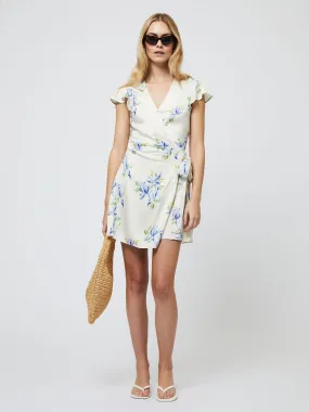 City Rhythm Vivian Ennis Satin Wrap Dress