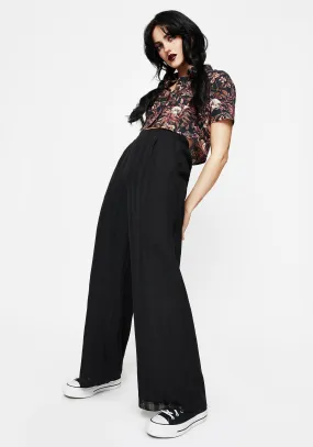 Tabitha Wide Leg Check Trousers flowy silhouette