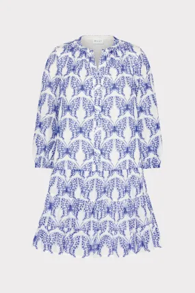 Relaxed Layer Tiered Butterfly Eyelet Mini Dress