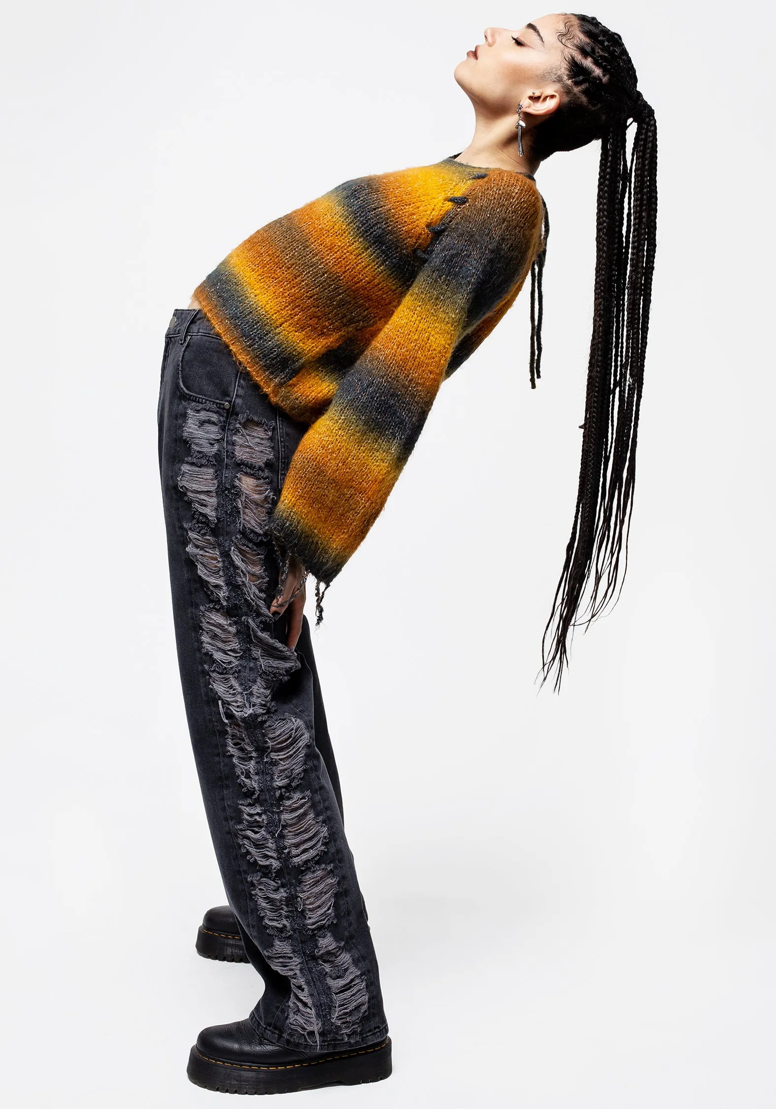 Fray Wide Leg Jeans Modern Cut Soft Tones