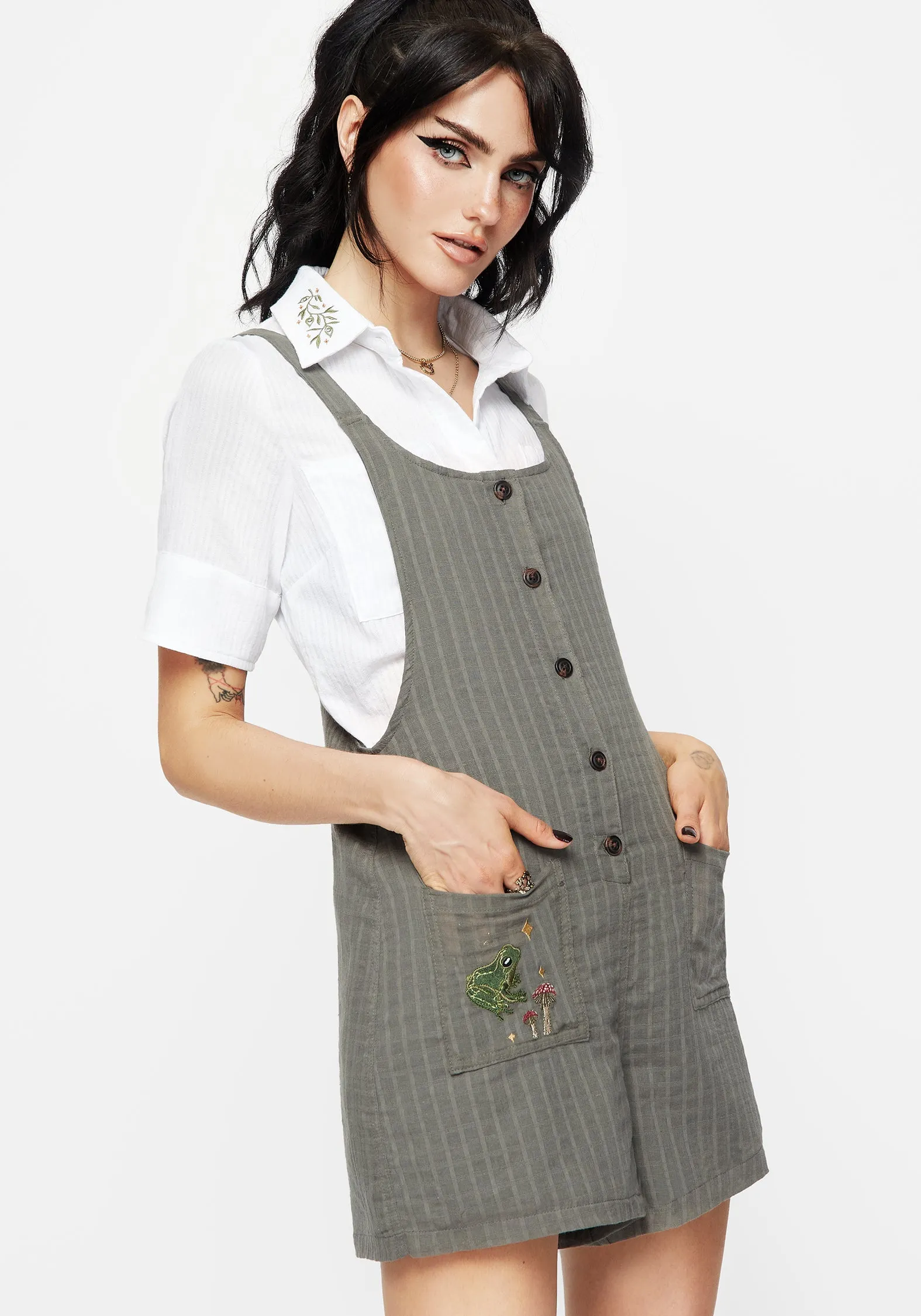 Cool Teen Premium Dynamic Koax Cotton Embroidered Cami Playsuit