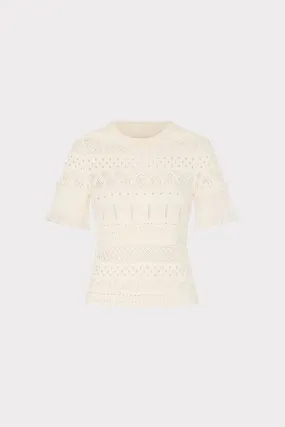 Smocked Finish Pointelle Top NonRestrictiveCut UltraSoft Blend