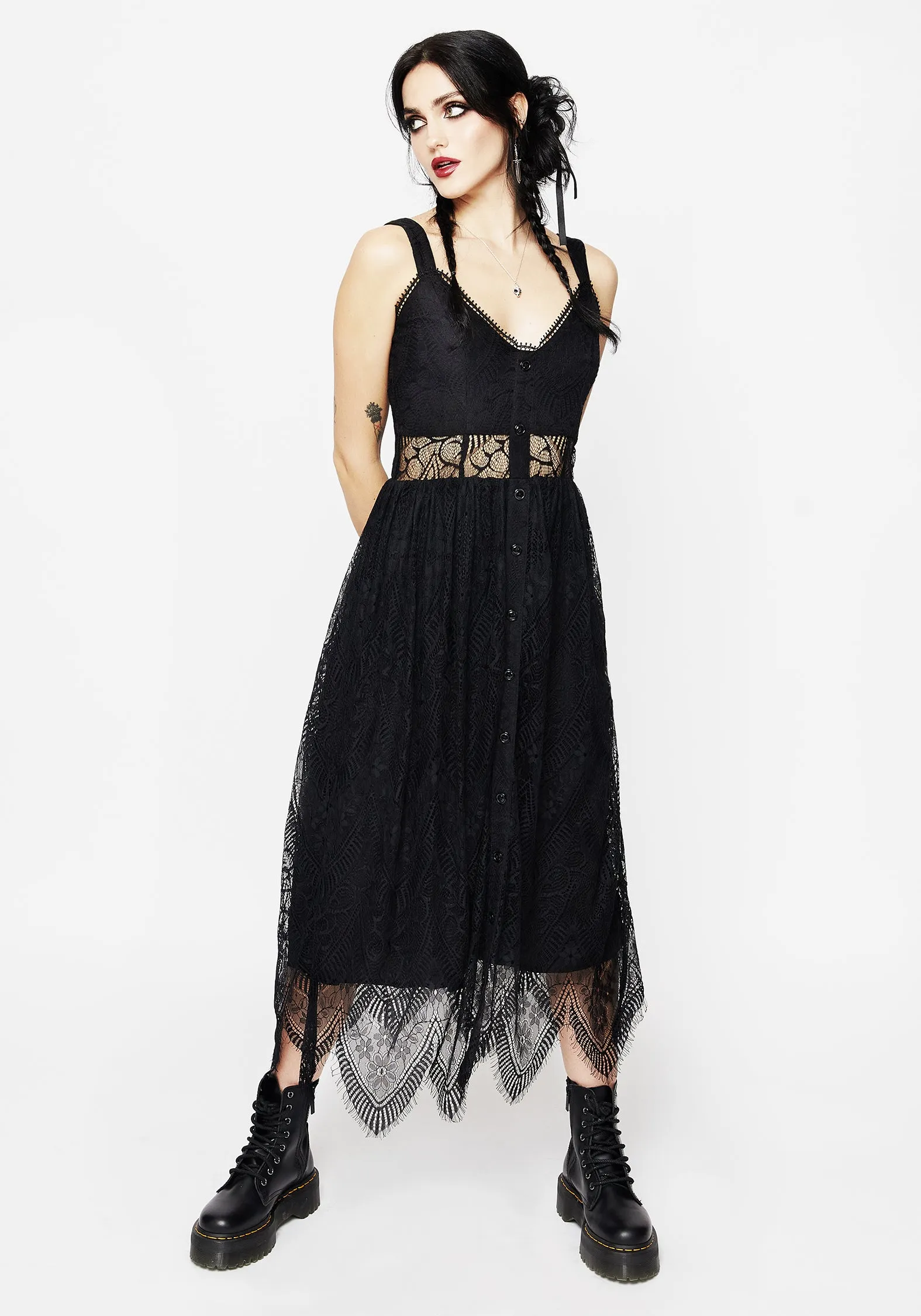 Tailored-fit Poltergeist Lace Midaxi Dress