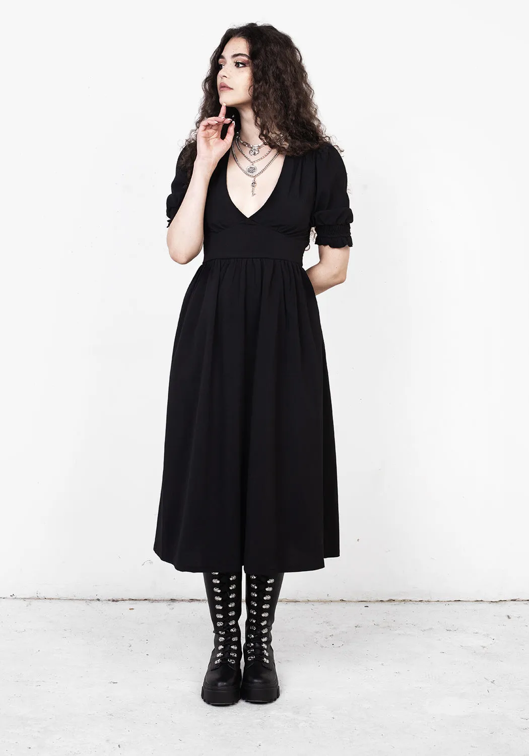 Dressy Glow DIVINATION TEXTURED MIDI DRESS