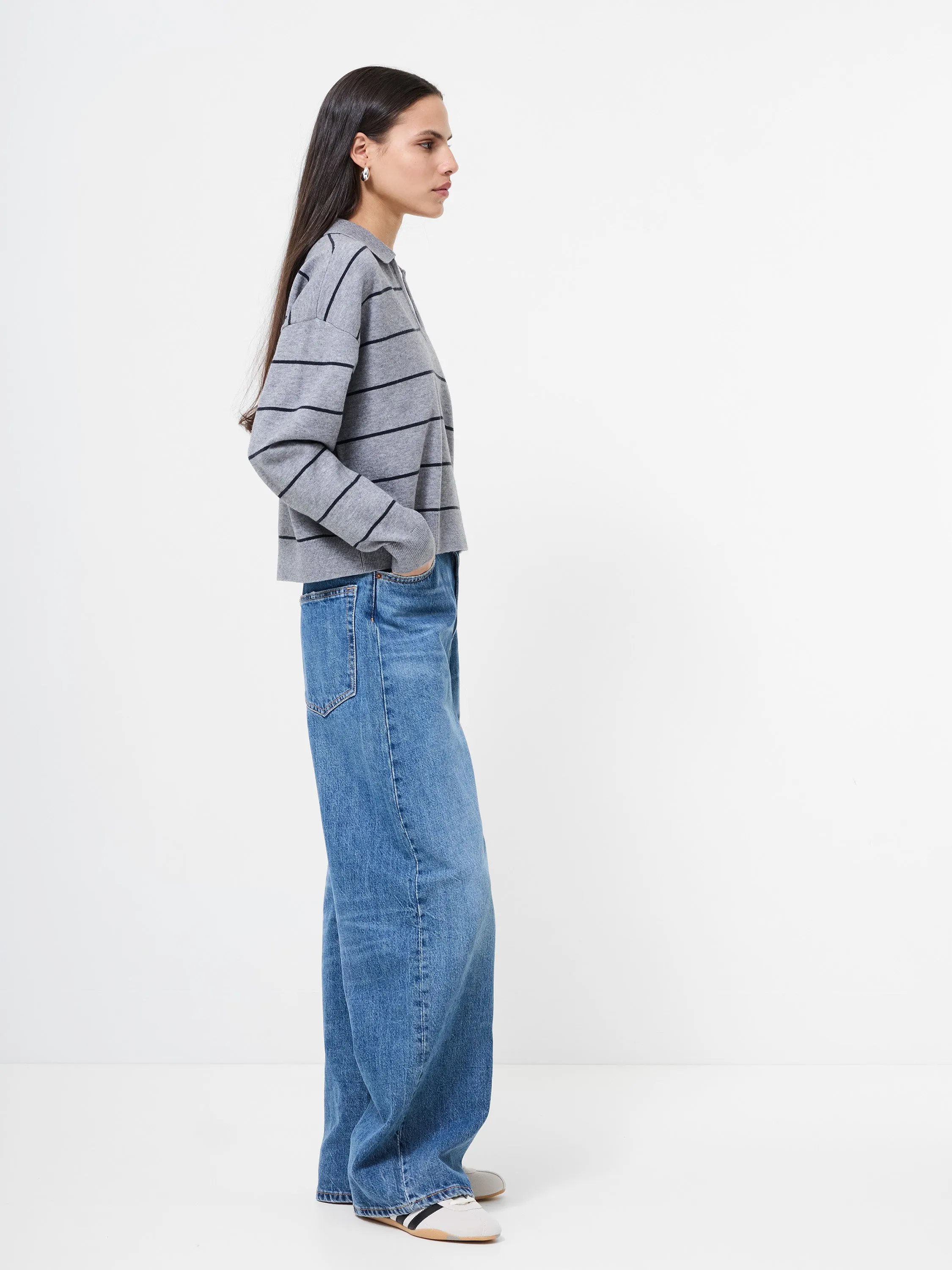 Sloane Knit Striped Pullover Gentle Tone Touch Of Soft