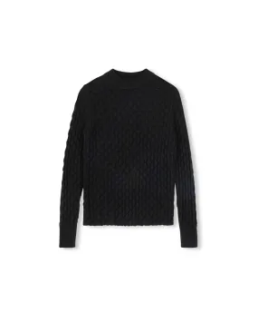 Sheer Knit Sweater Four Way Stretch Fabric