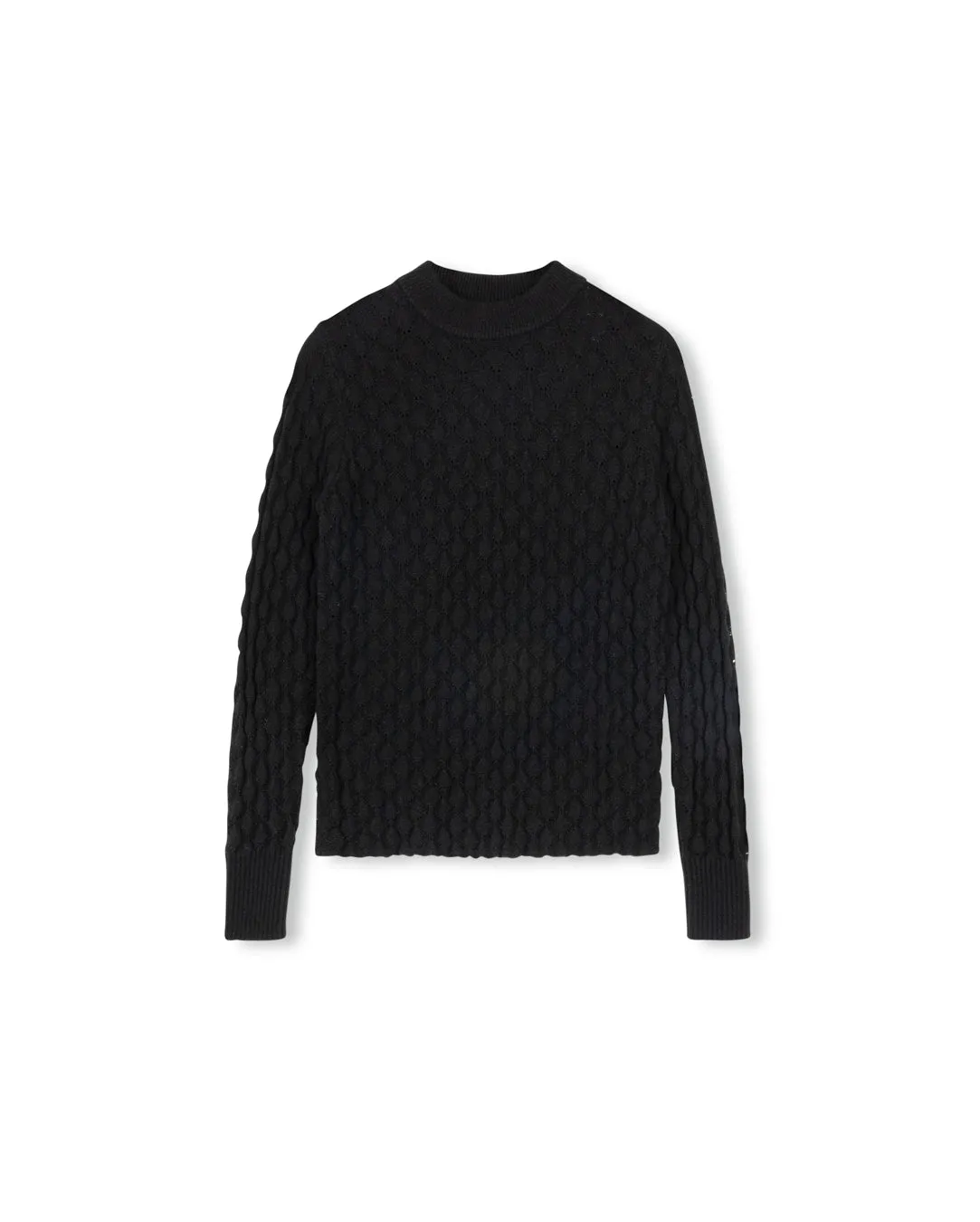 Sheer Knit Sweater Four Way Stretch Fabric