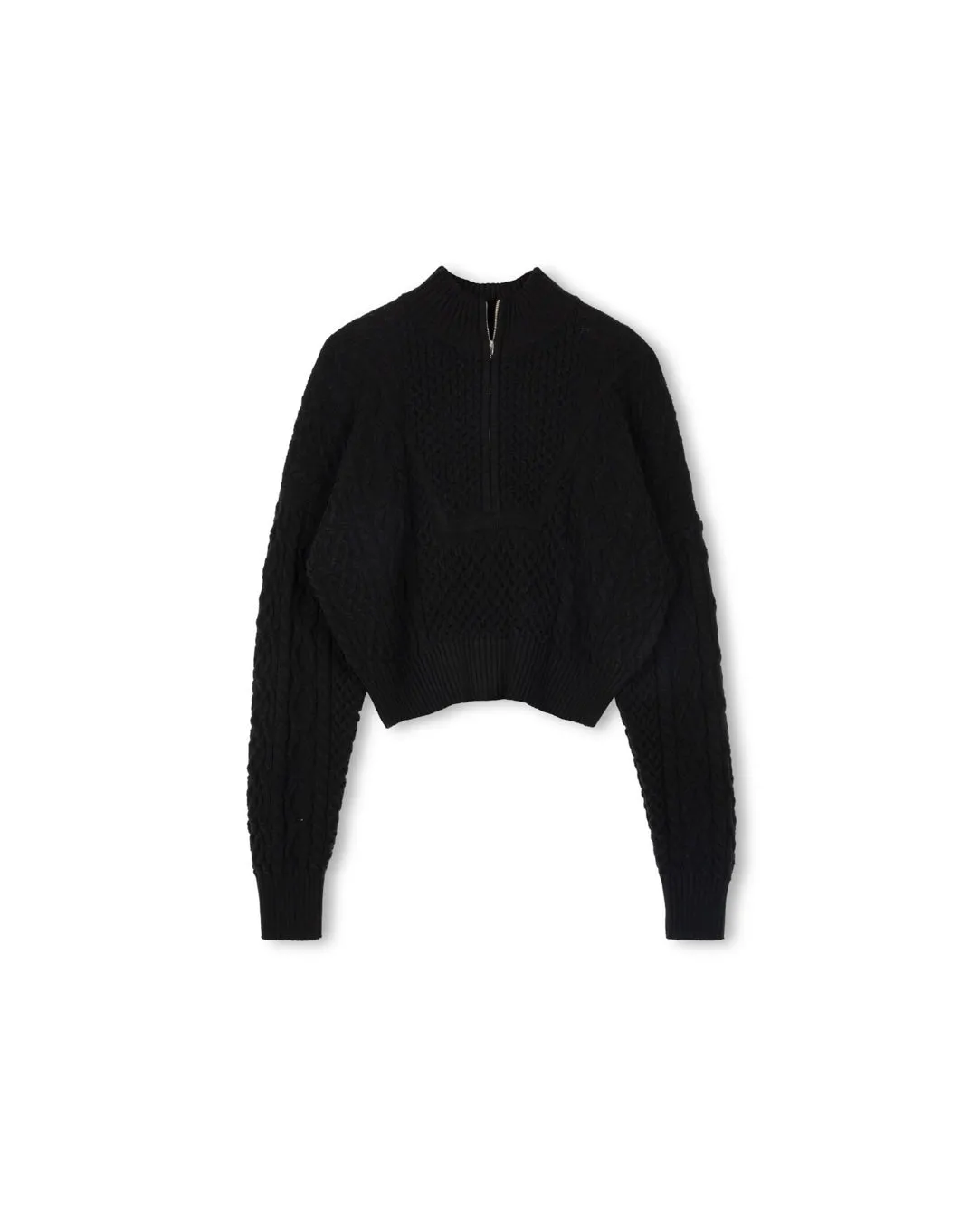 Odor Resistant Funnel Neck Crop Sweater