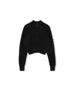 Cozy Basics Funnel Neck Crop Sweater