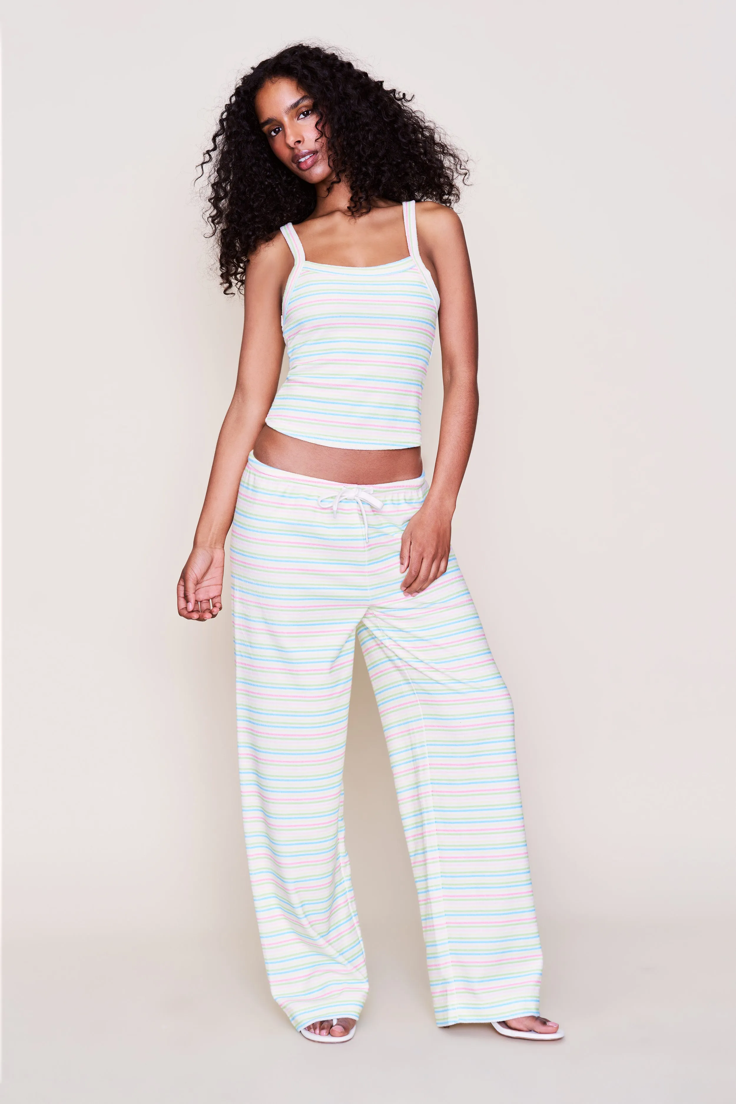 Dani Terry Pant Soft Texture High-waisted fit