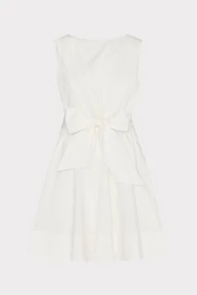 Olive Fresh Style Moment Draped Poplin Sleeveless Mini Dress