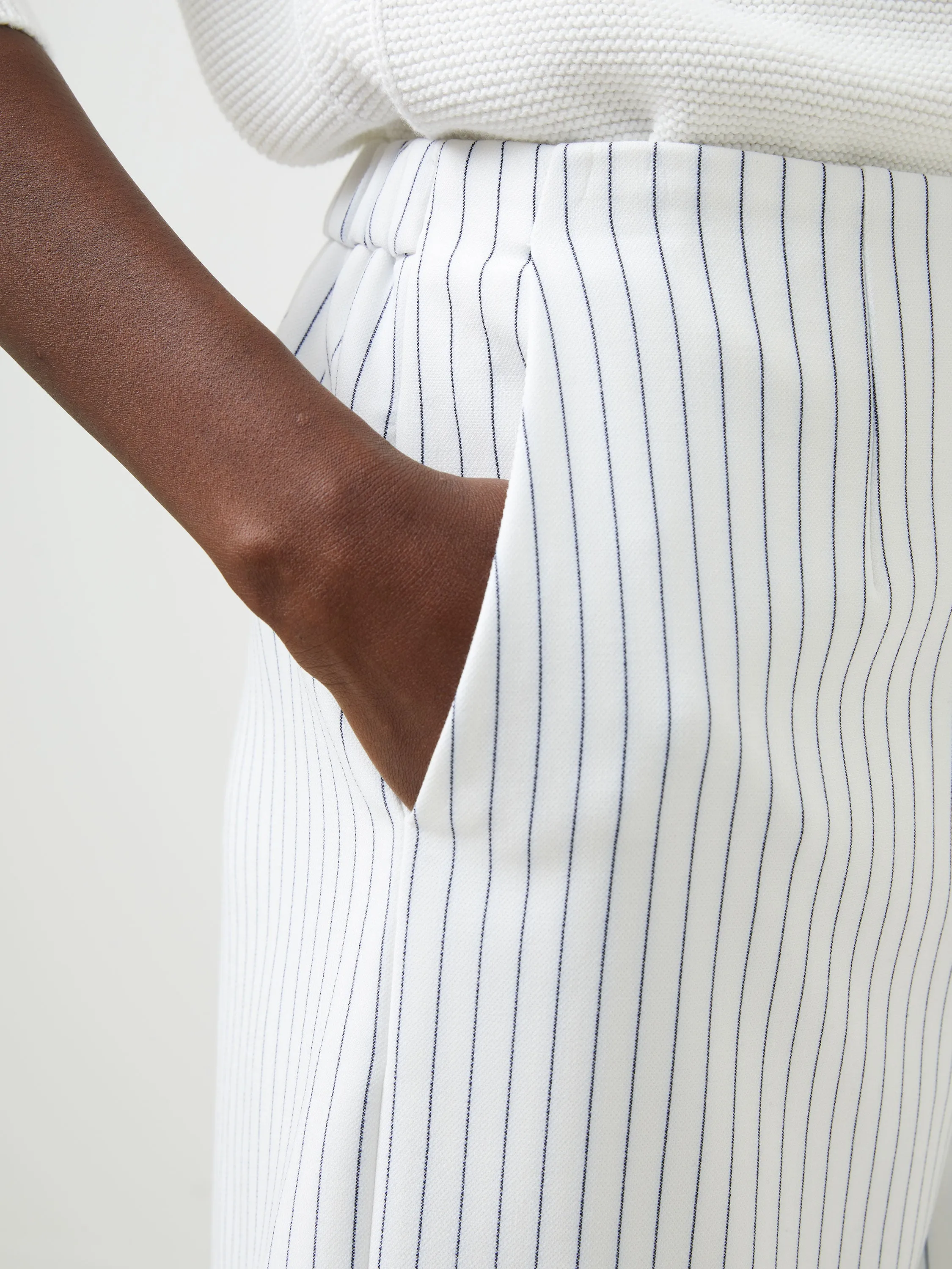 Refined Sophistication Whisper Pinstripe Shorts