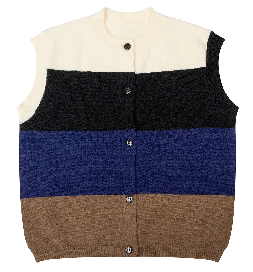 Multi Colored Vest Feminine Appeal