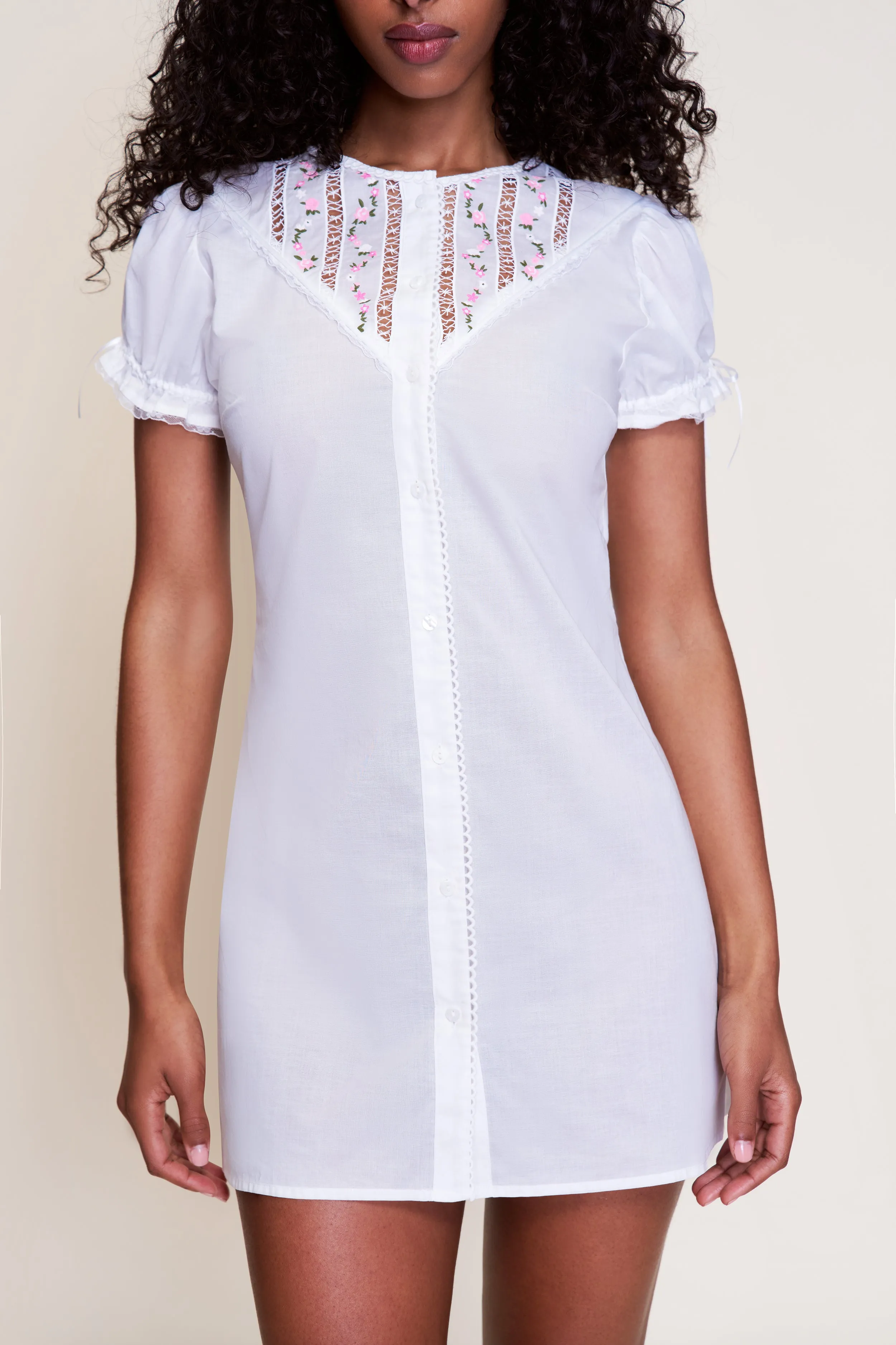 Fun Look Vibrant color Bina Lace Babydoll Dress