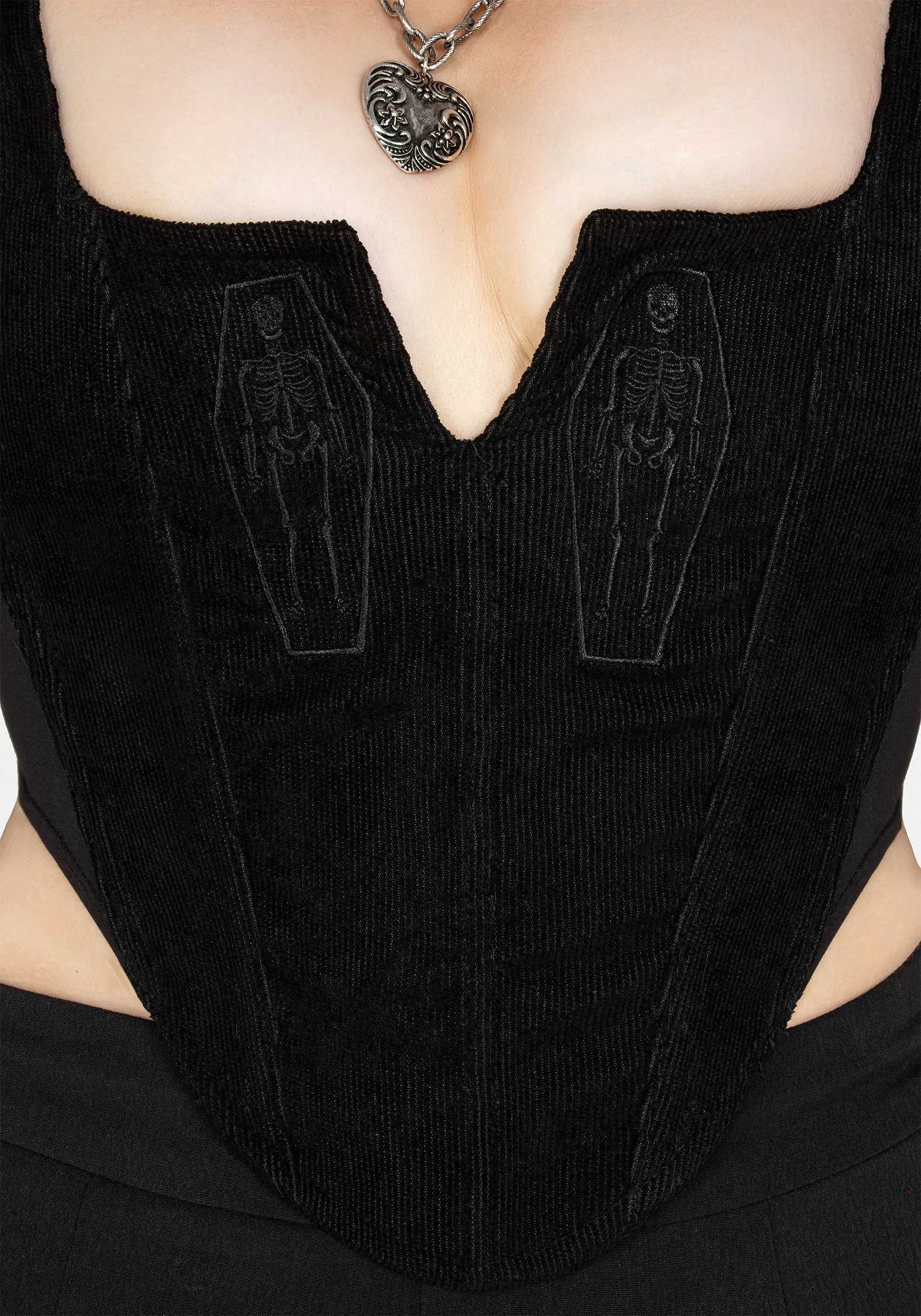 Seamless Knit Design Wind Resistant Fabric Immortal Split Front Corset