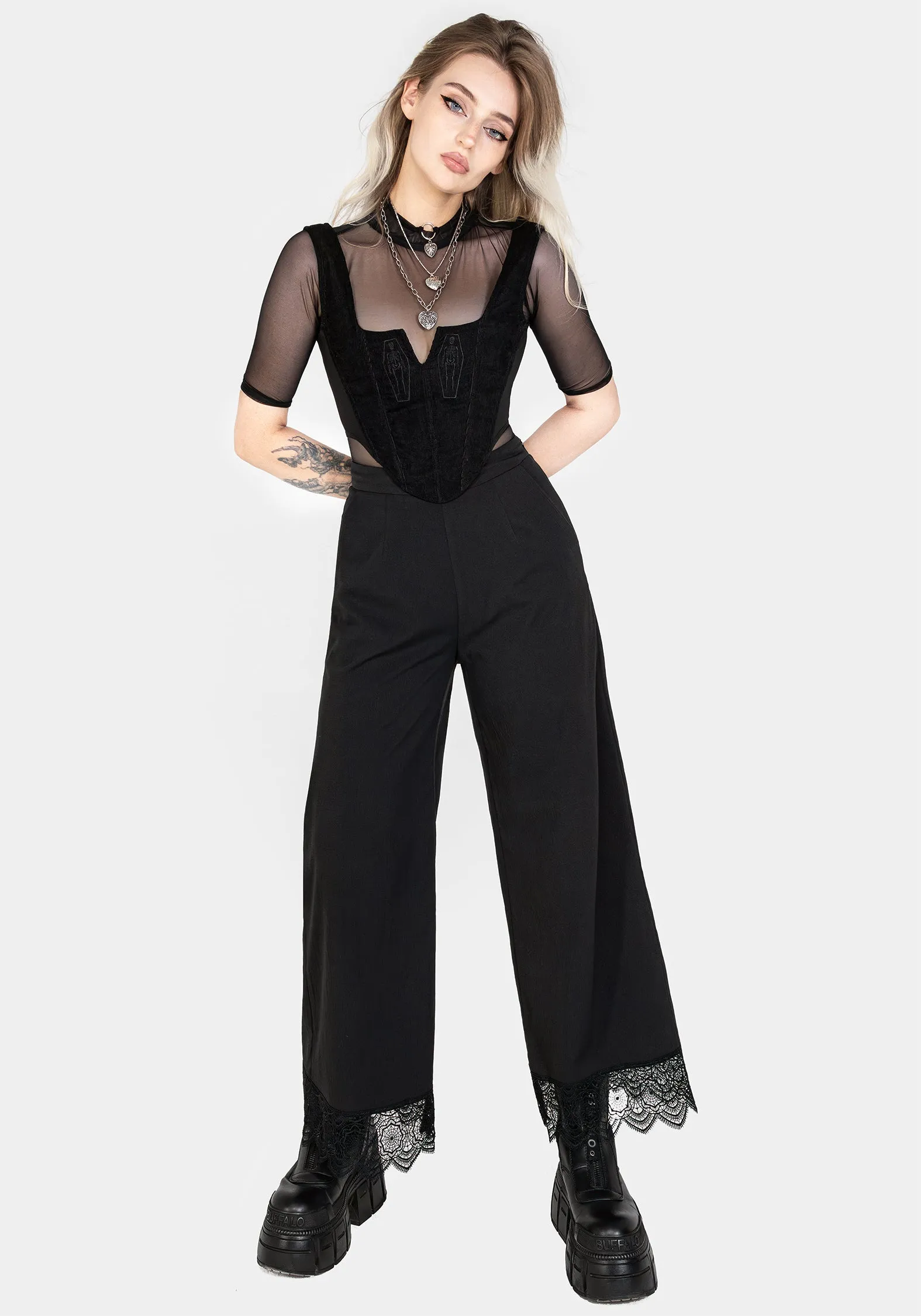 Cozy Sweater Immortal Split Front Corset