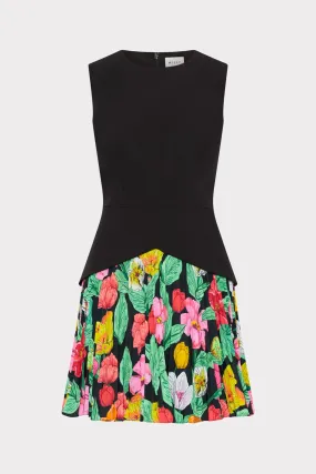 Contemporary Fit Night wear Haddy Tulip Rosette Pleated Mini Dress