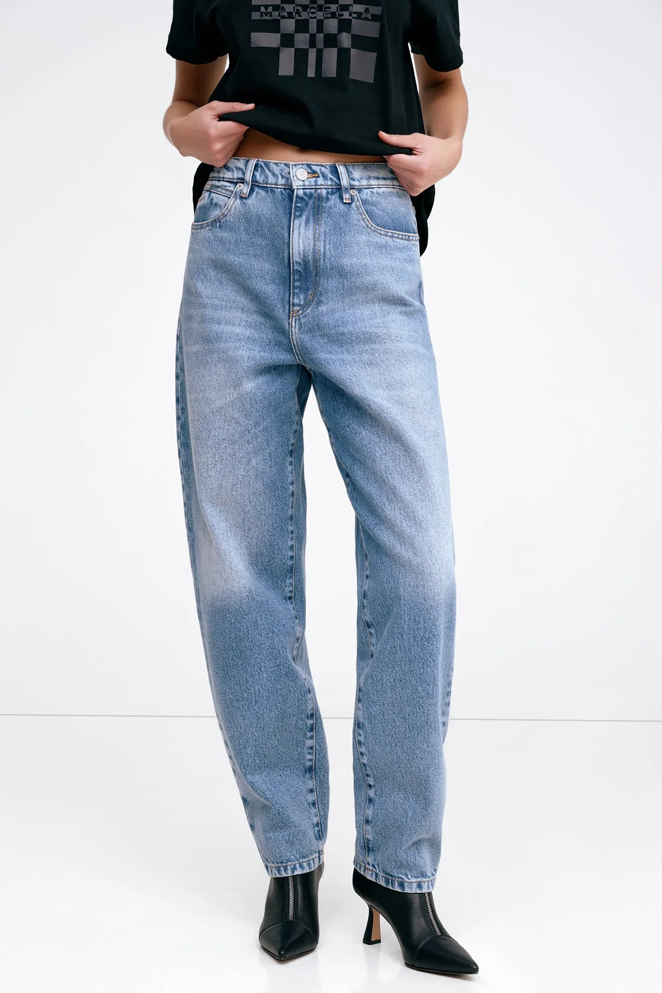 Stevie Jeans Flexible Waistband Denim finish