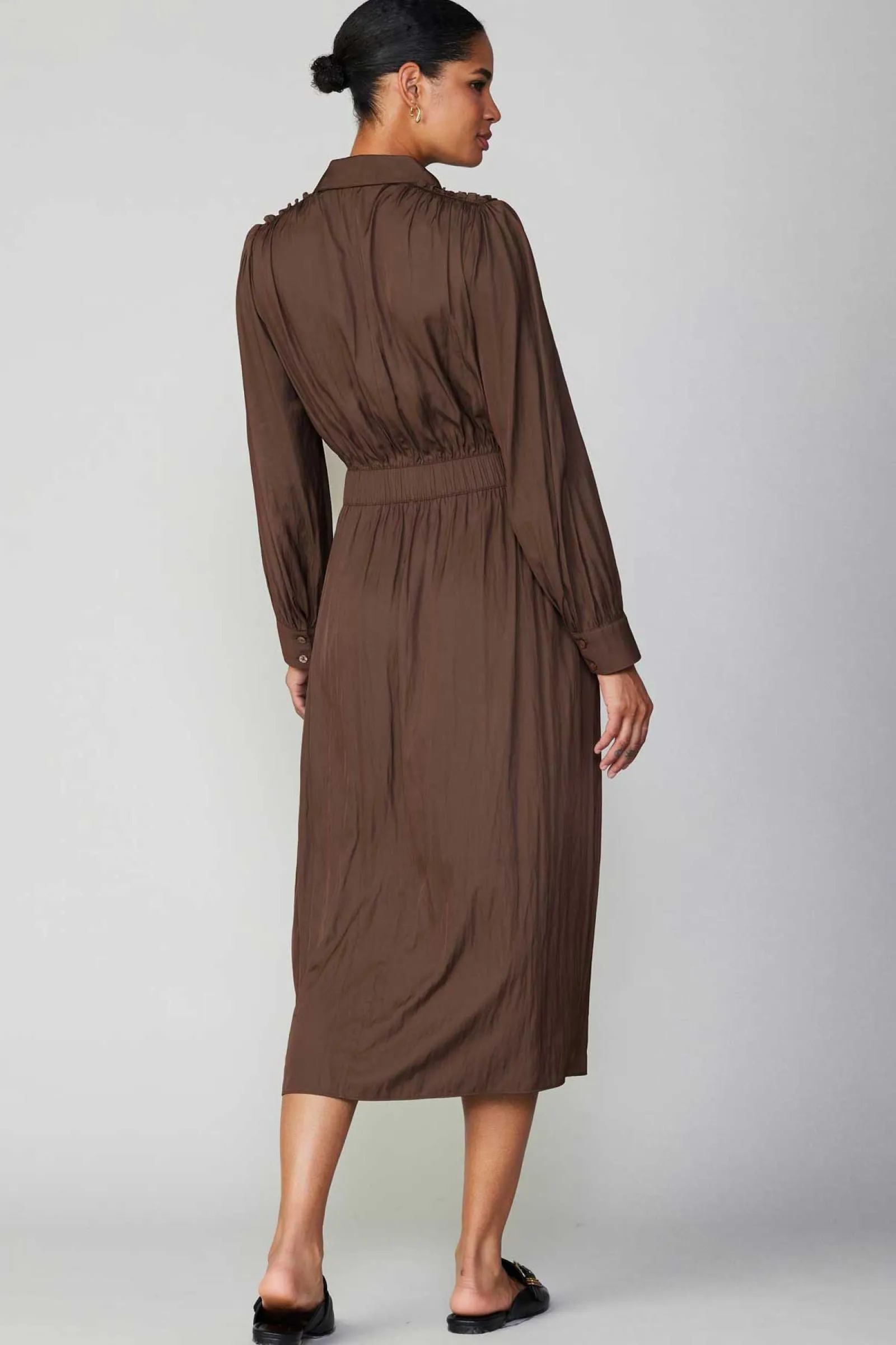 Clean Flow Korean Trend Leah Chocolate Dress