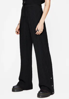 Sophia Cable Knit Wide Leg Trouser Functional Look