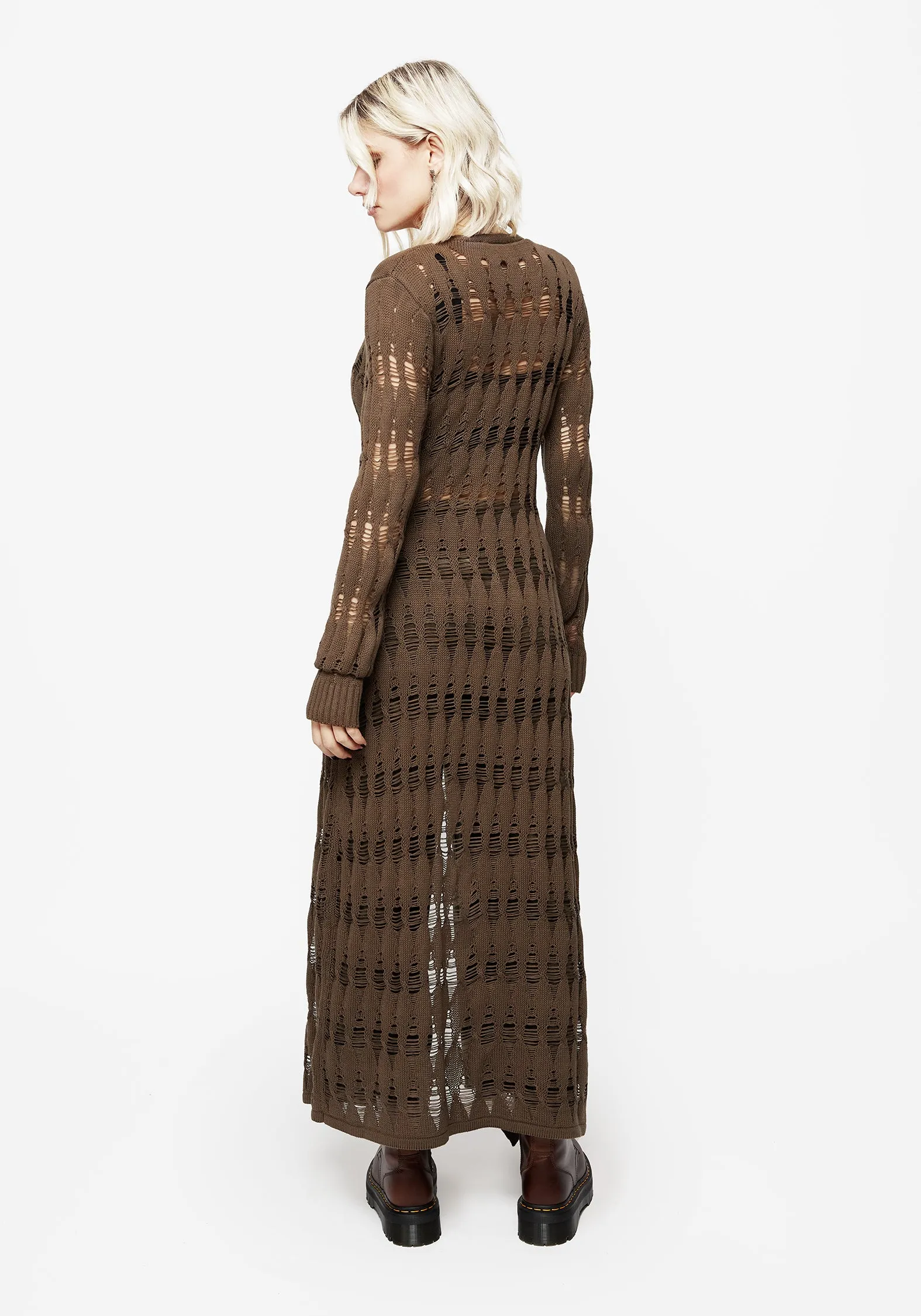 Sophia Cable Twist Knit Cardigan DoubleStitching YarnDyedQuality