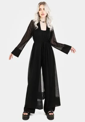 Soren Knit Maxi Cardigan Drop Shoulder Design