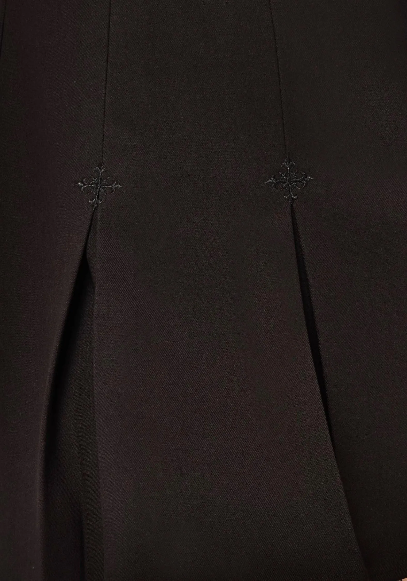 Soul Embroidered Pleated Mini Skirt Abrasion resistant Weekend Fashion