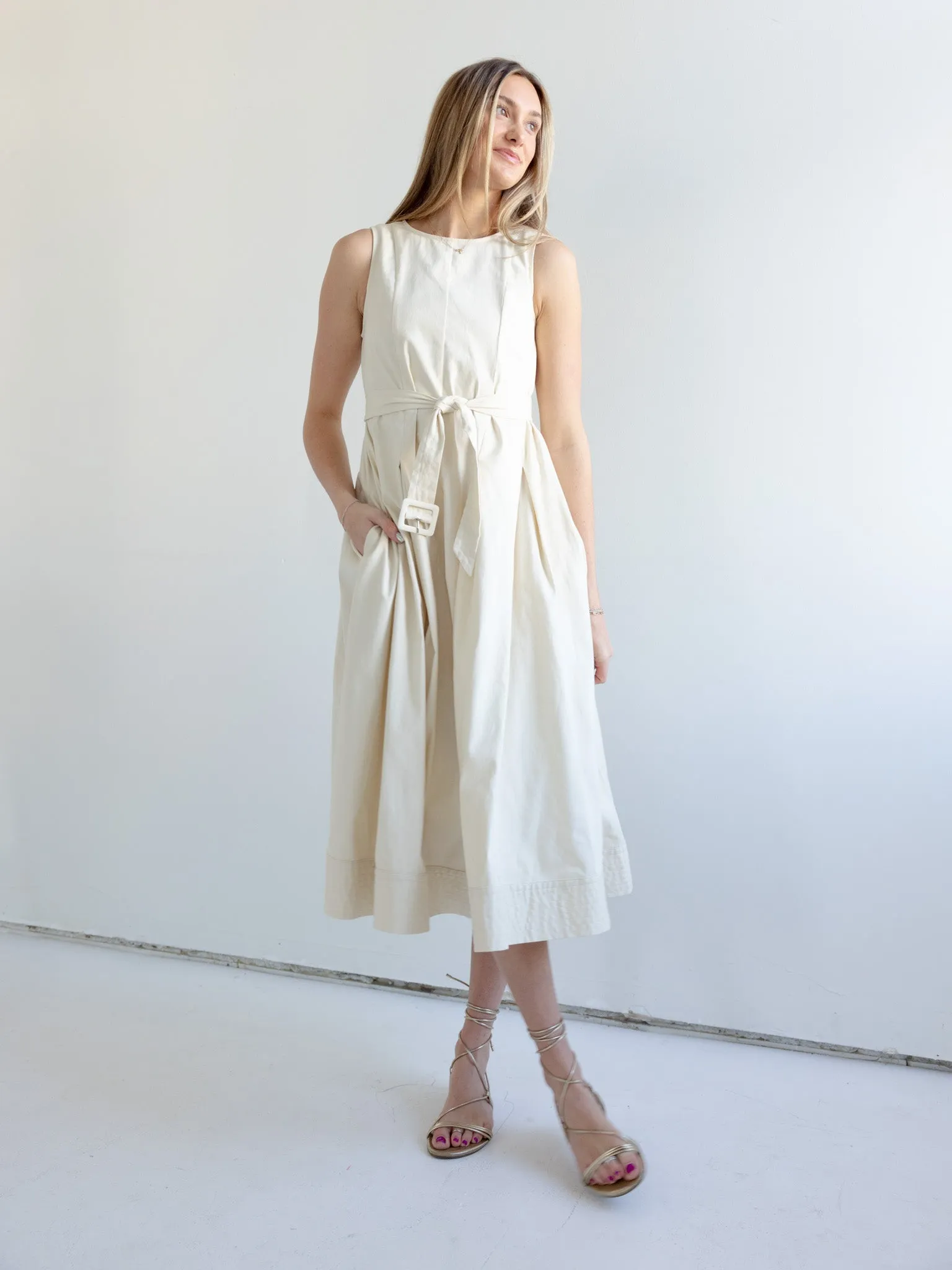 Addison Belted Midi Dress Timeless Style Wear