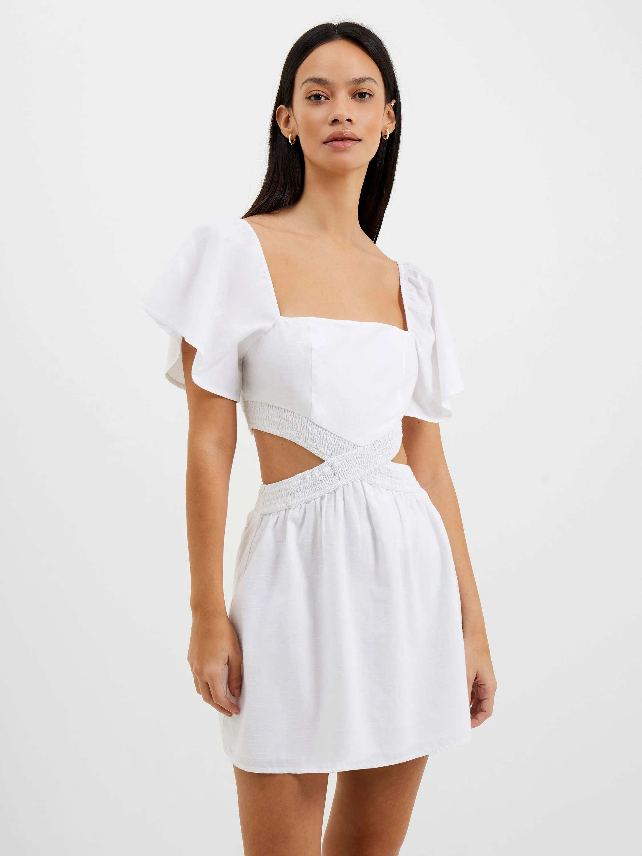 Alania Lyocell Cut Out Dress High Neck breathable-mesh