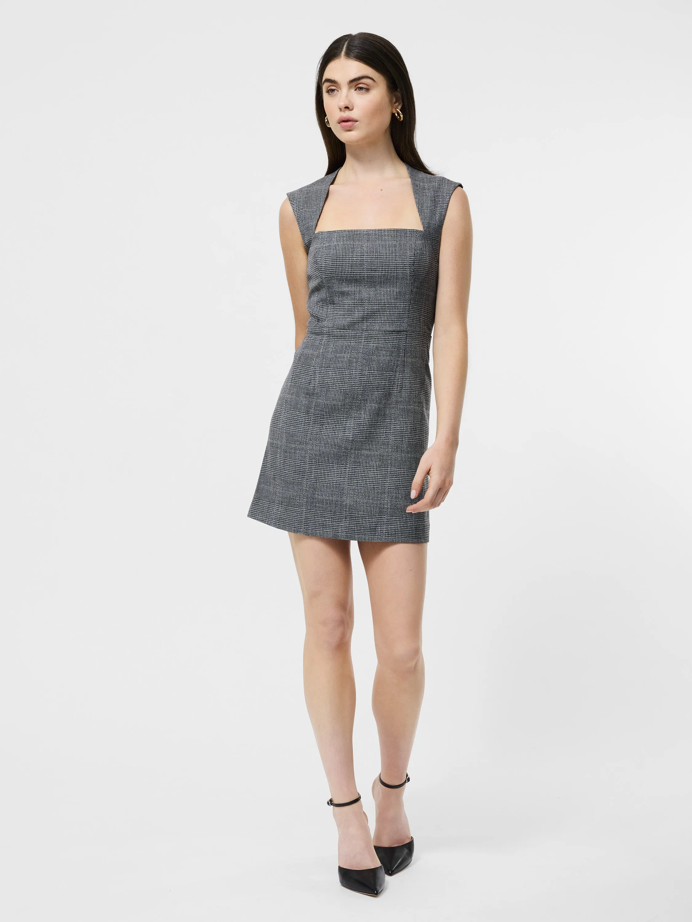 Garden-Party Owen Plaid Suiting Mini Dress