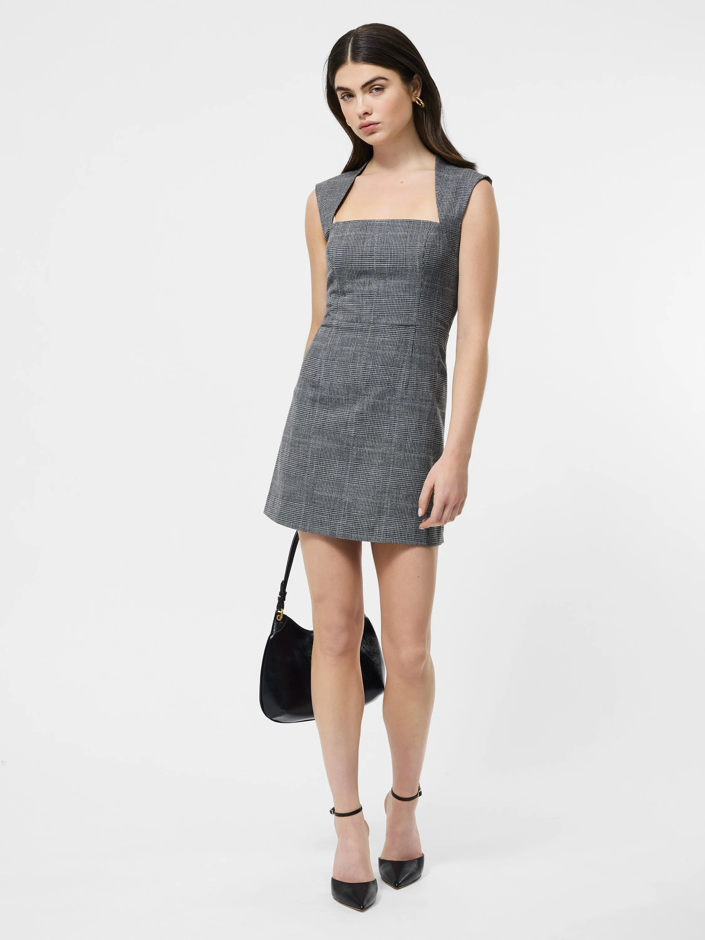 Owen Plaid Suiting Mini Dress Modern Soft Elegant Motion