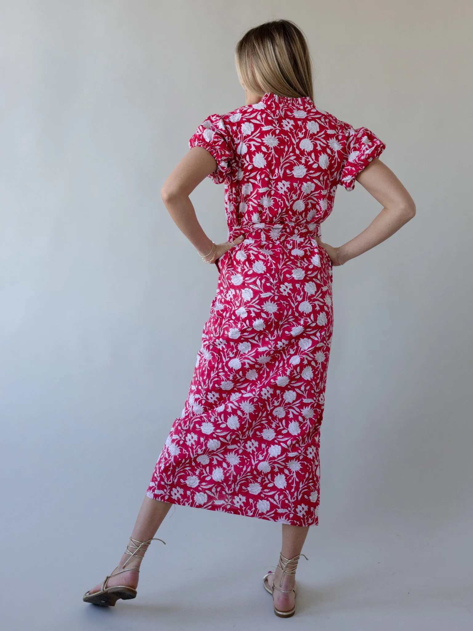 Maison De Frederic Red Maxi Dress Classic Vibe