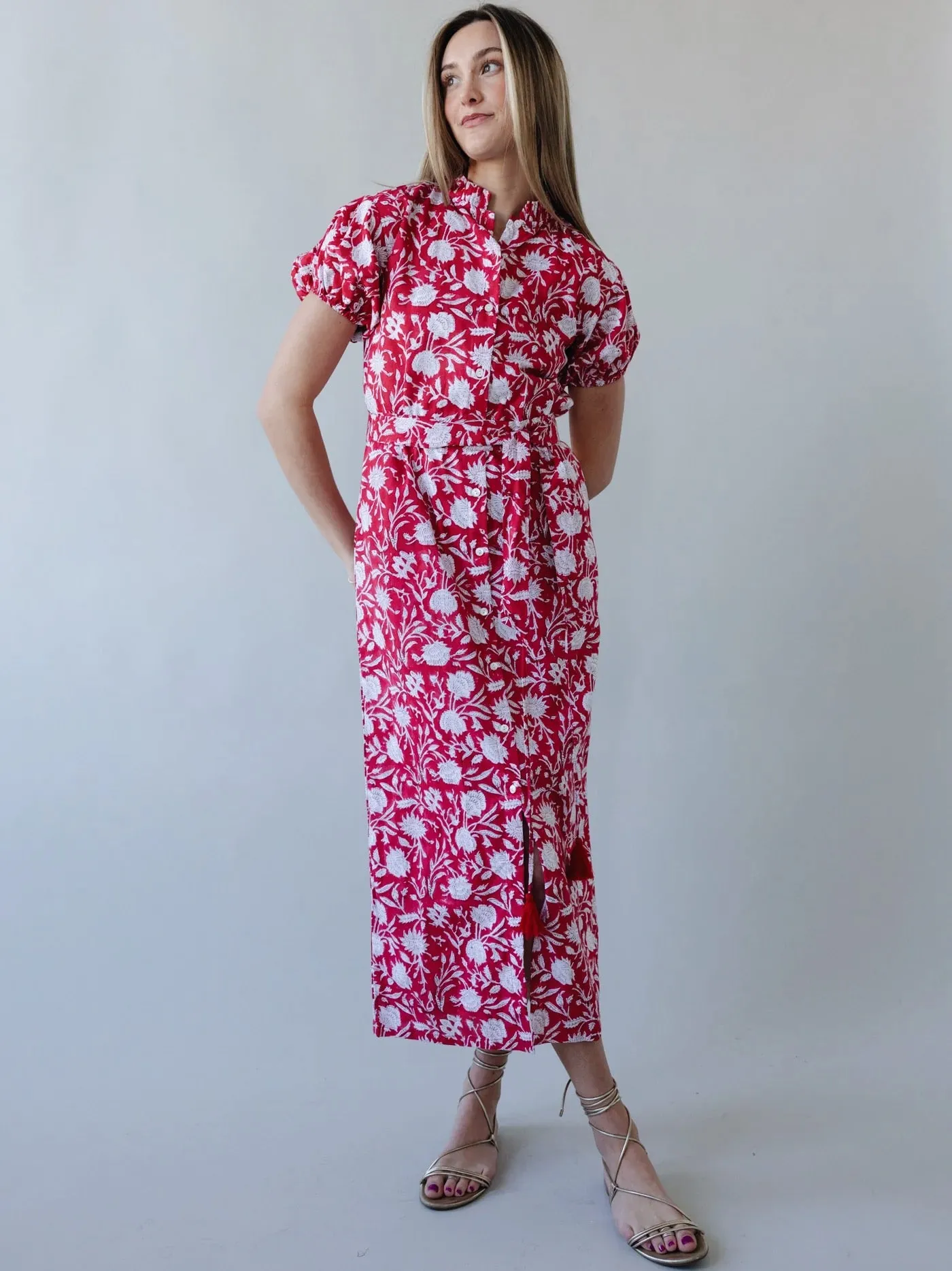 Maison De Frederic Red Maxi Dress Noble Aura