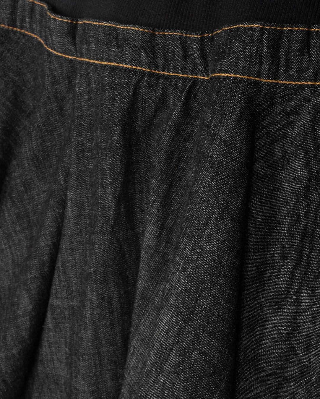 Everyday Style Reinforced Pockets Lenny Ribbed Waist Denim Skirt