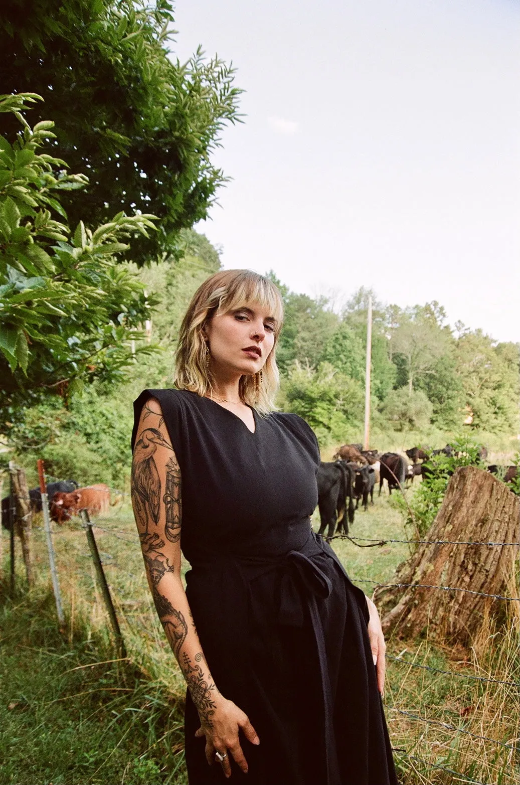 Ivy Dress in Black Cool Fabric