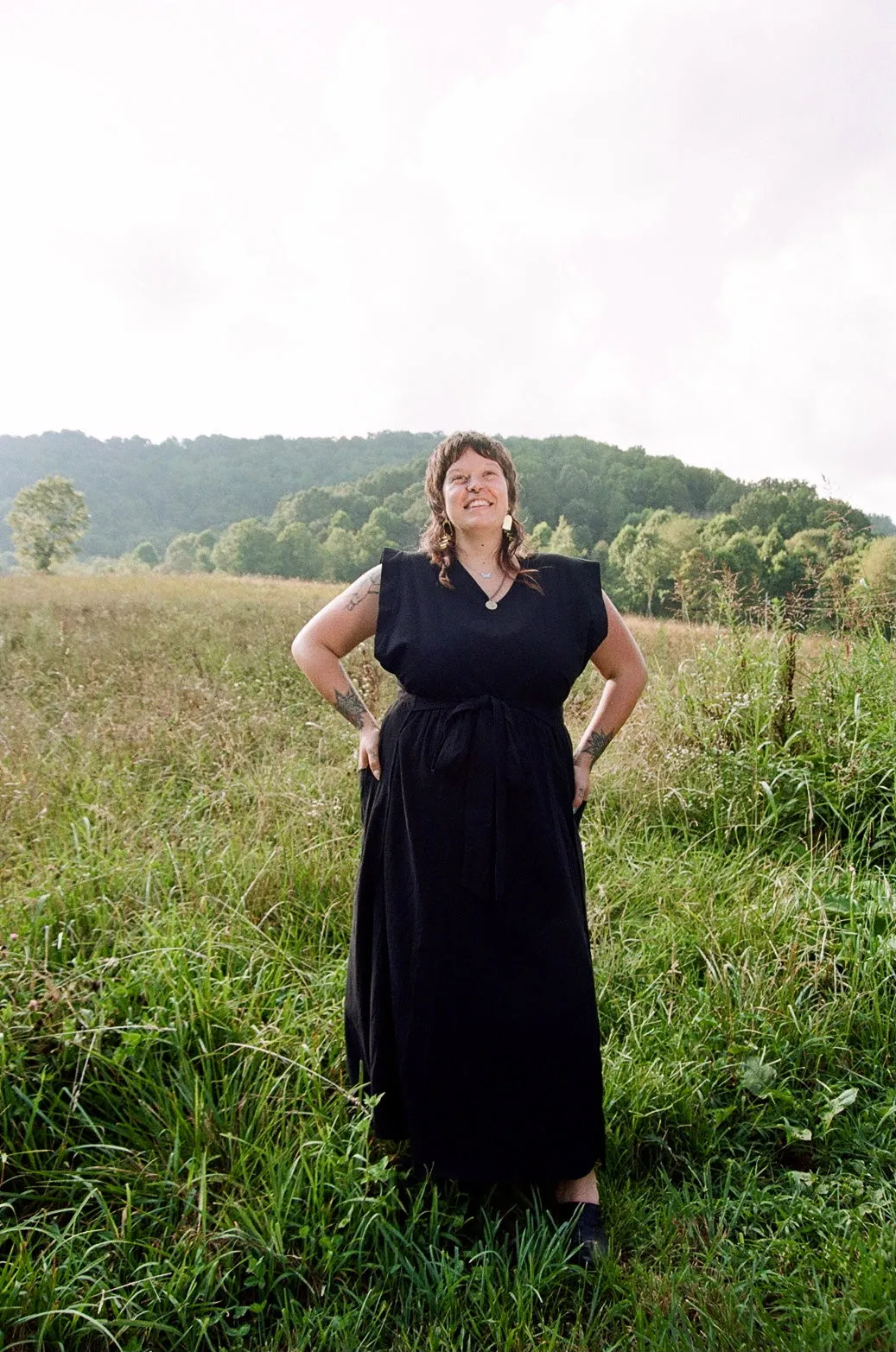 Ivy Dress in Black All Gender Calm Movement