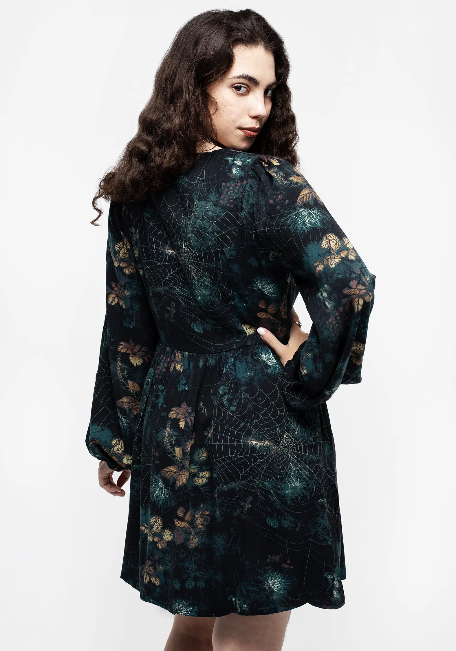 Elegant short silhouette Blackthorn Button Up Mini Dress