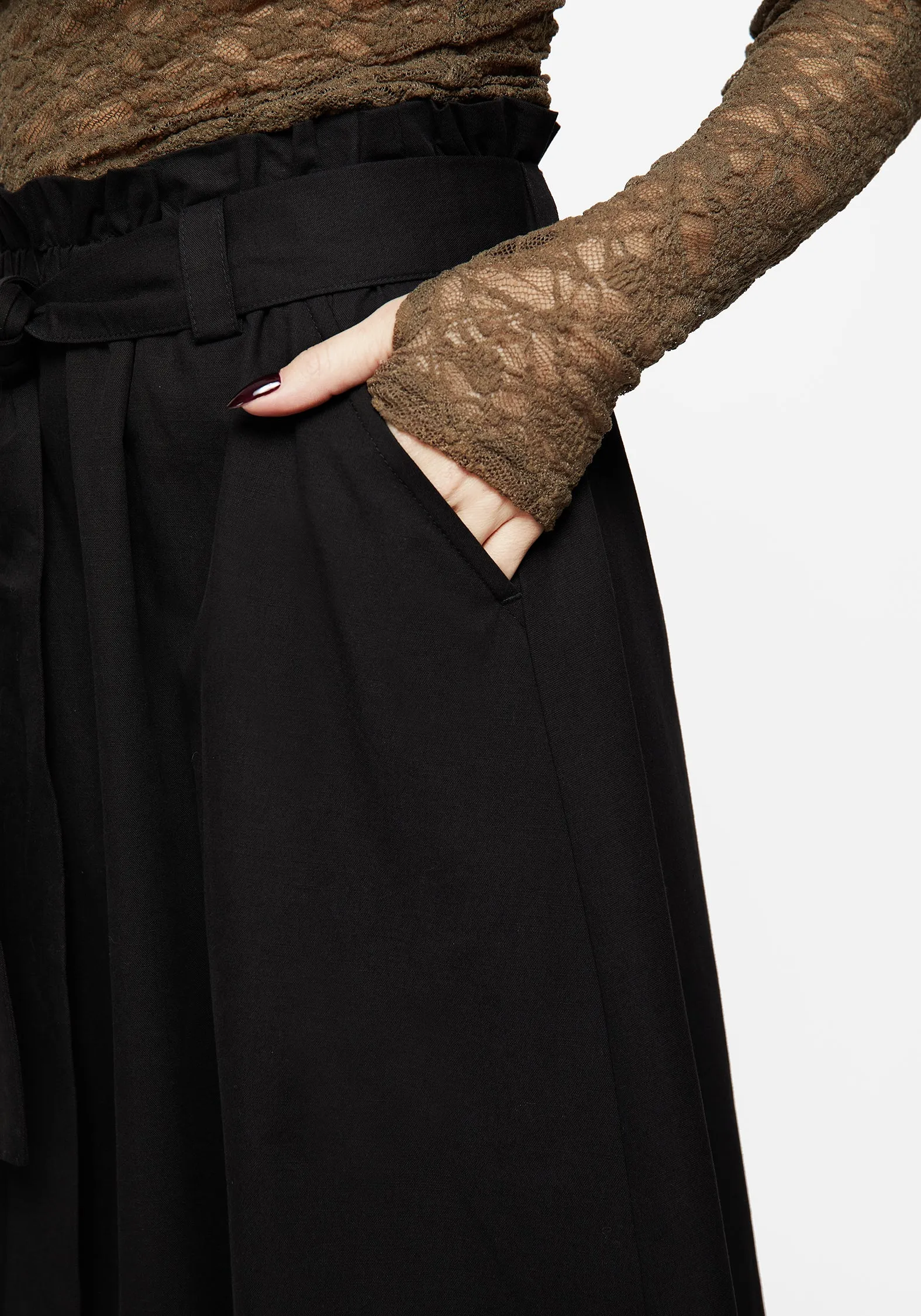 Strega Tie Belt Midaxi Skirt Everyday Style