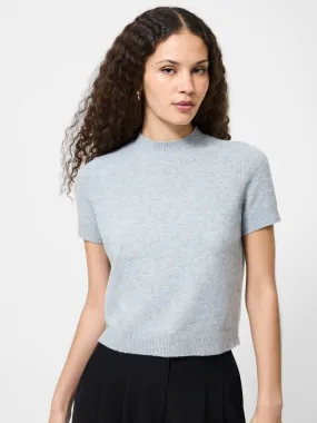 Breezy Day Vhari Mock Neck Short Sleeve Top