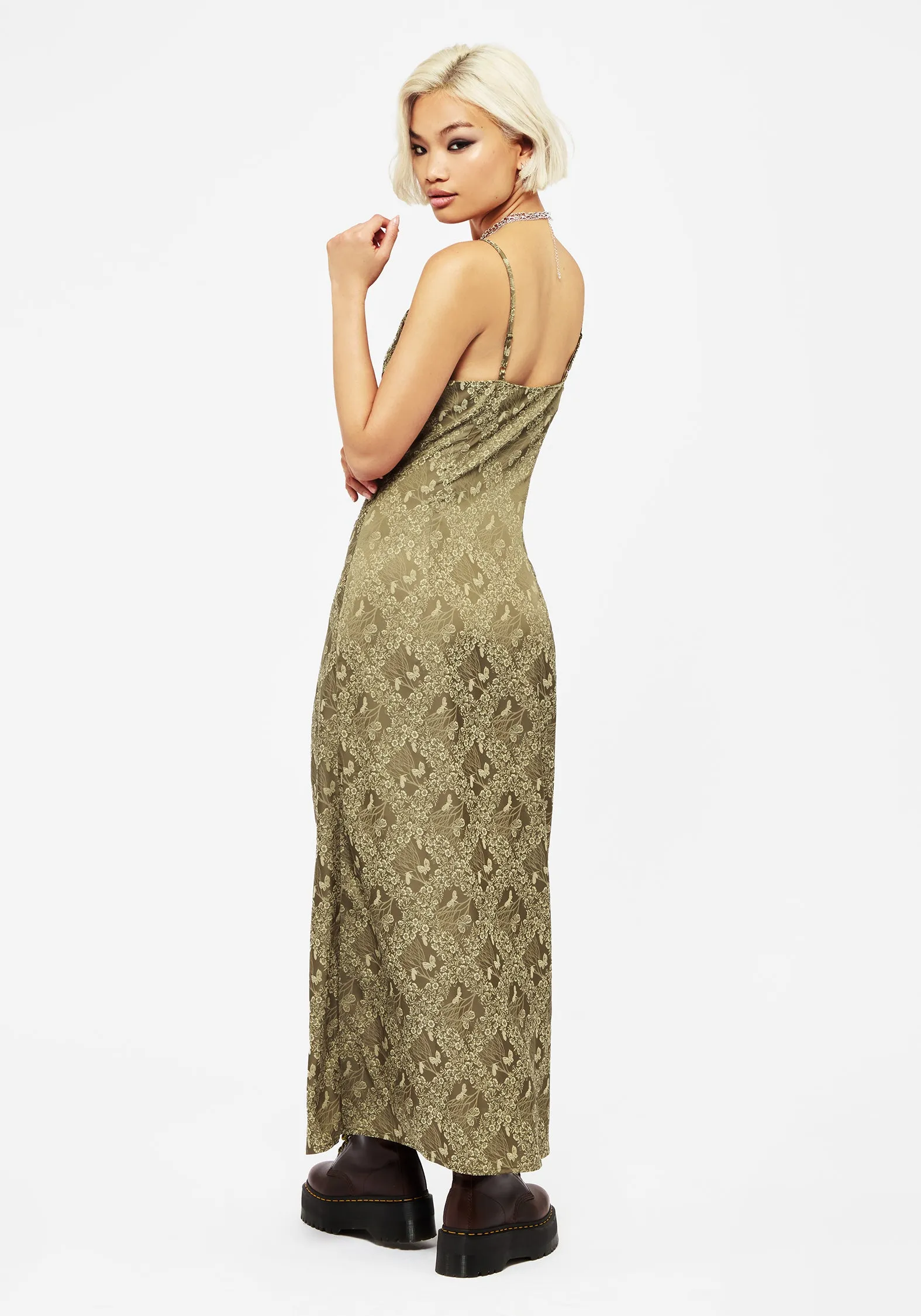 Yara Floral Print Button Up Maxi Slip Dress Urban Glow