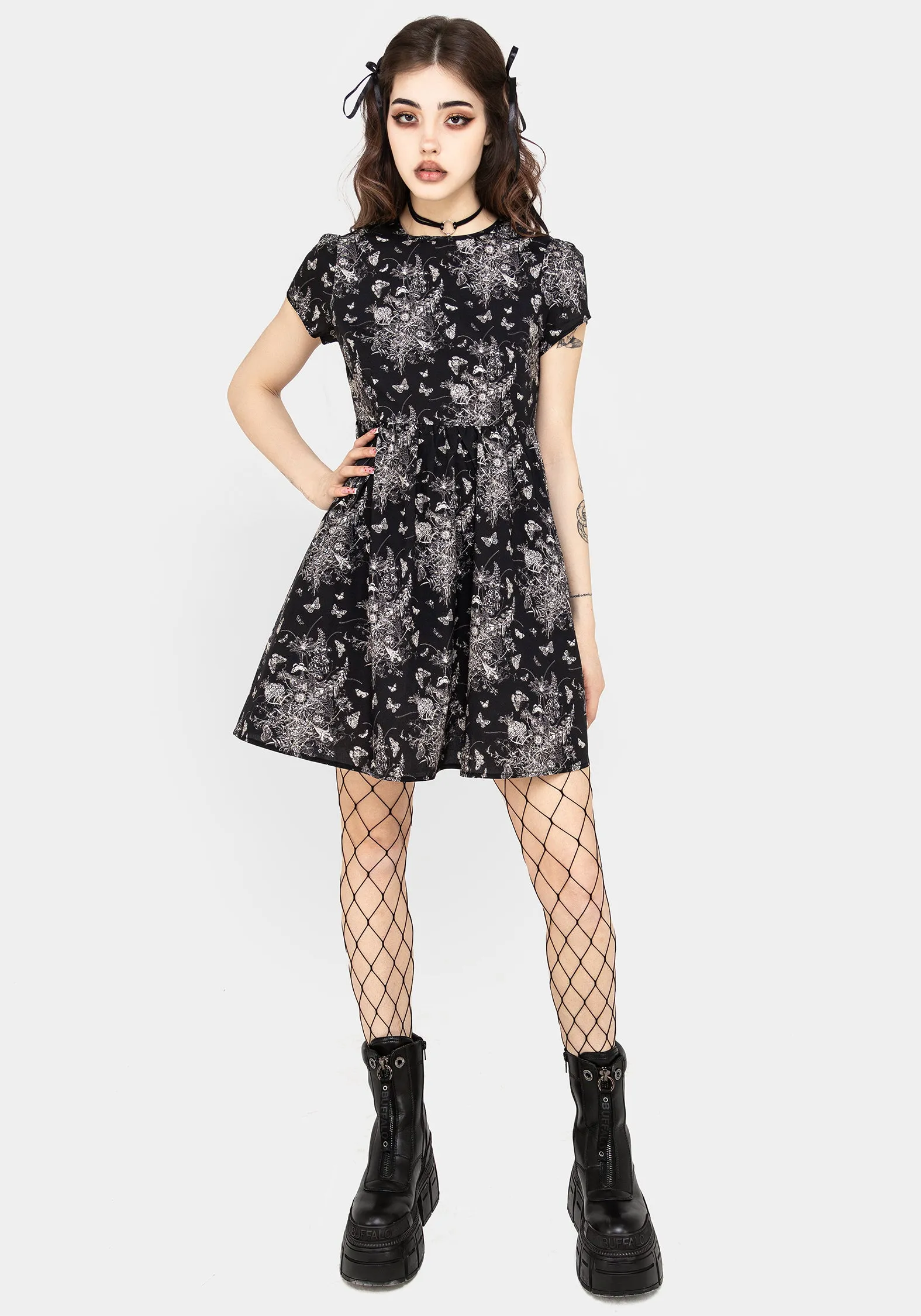 Cozy Fashion Wear Edge Mode Thalia Mini Skater Dress